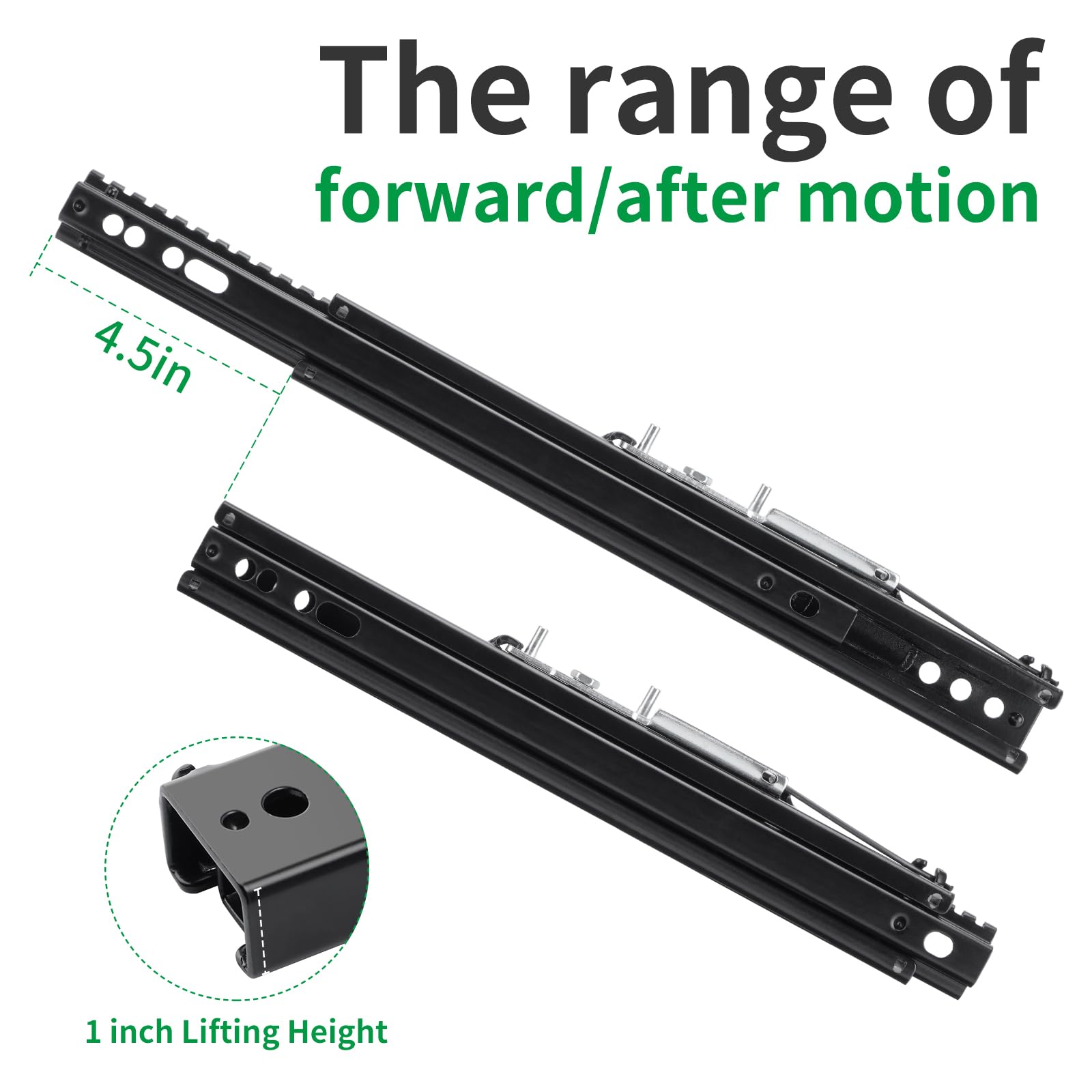 Racewill Slider Seat Track Set Of 2 With Seat Mounting Hardware Kit, Universal Seat Slider Compatible With Sparco, Nrg, Bucket S