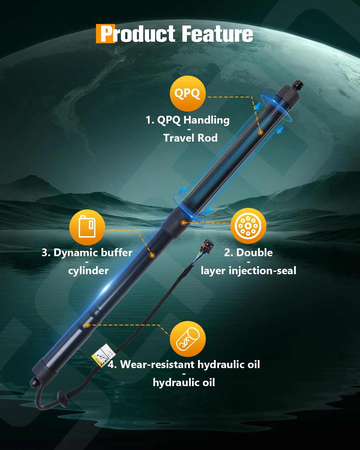 Scitoo Rear Left/Right Tailgate Power Lift Support Shock Strut Fit For Nissan Pathfinder 2017-2019 -Replace 905609Pj0A