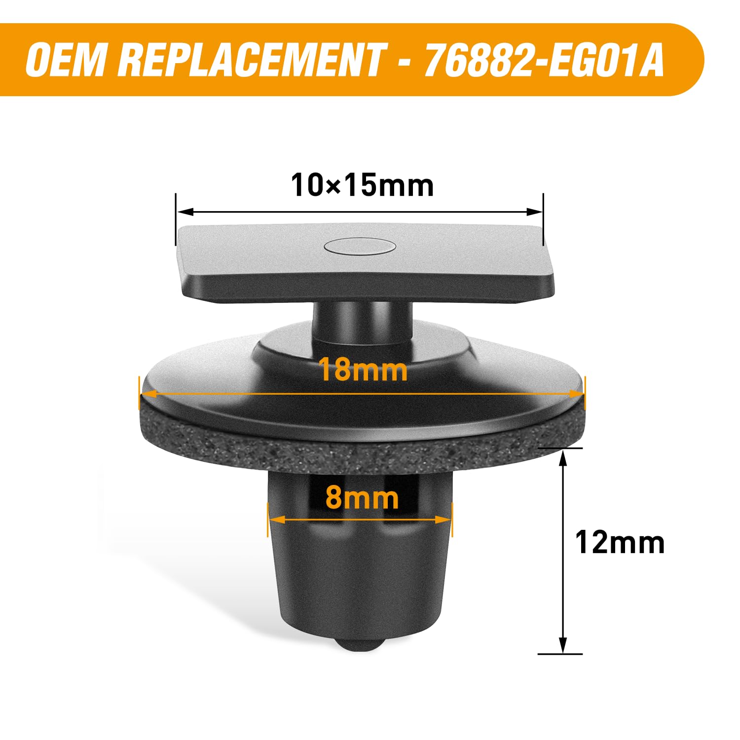 Gooacc 25Pcs Rocker Panel Moulding Clips With Sealer Compatible With Nissan Infiniti 76882-Eg01A Altima Juke M35 M45