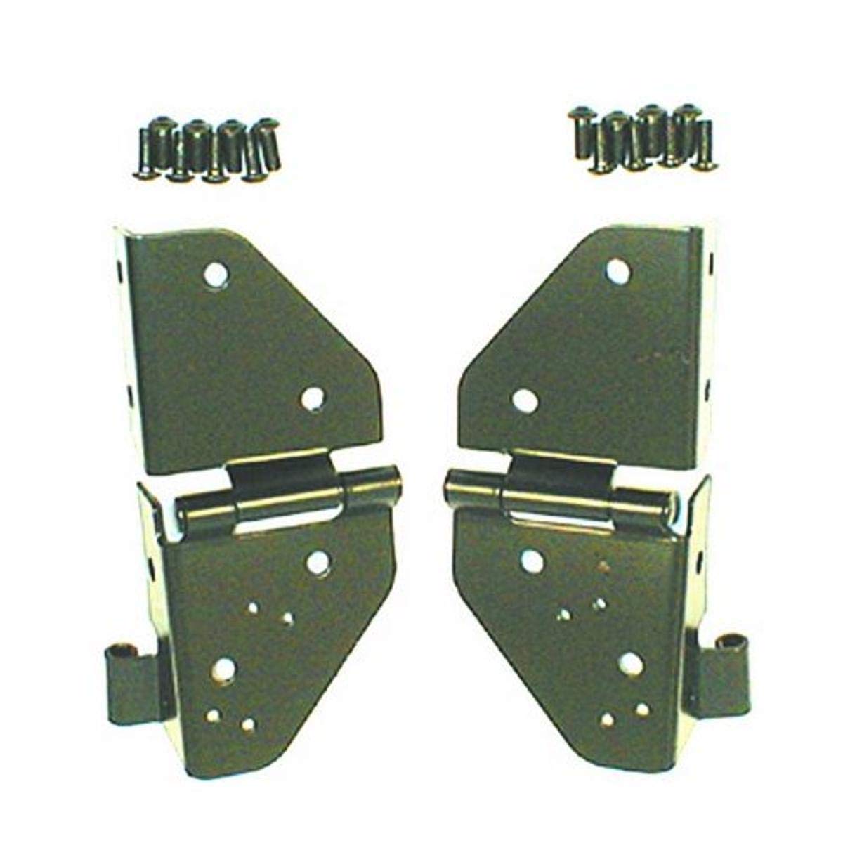 Rugged Ridge | Windshield Hinge Kit, Black | 11209.01 | Fits 1976-1986 Jeep Cj; 1987-1995 Jeep Wrangler Yj
