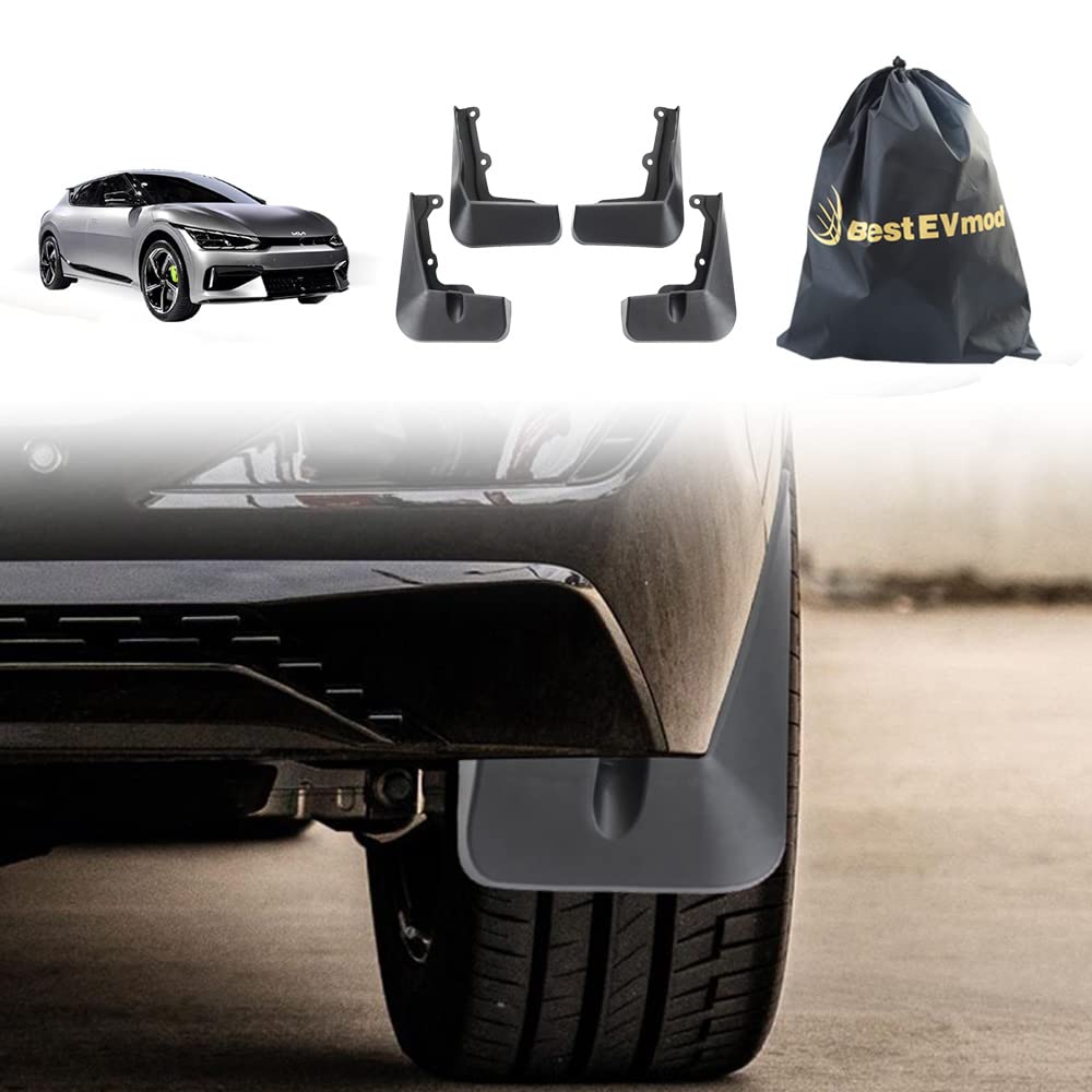 Bestevmod For Ev6 Mud Flaps Gt Splash Guards Accessories,Splash Fender Set Of 4 No Need To Drill Holes Compatible With 2022-2024