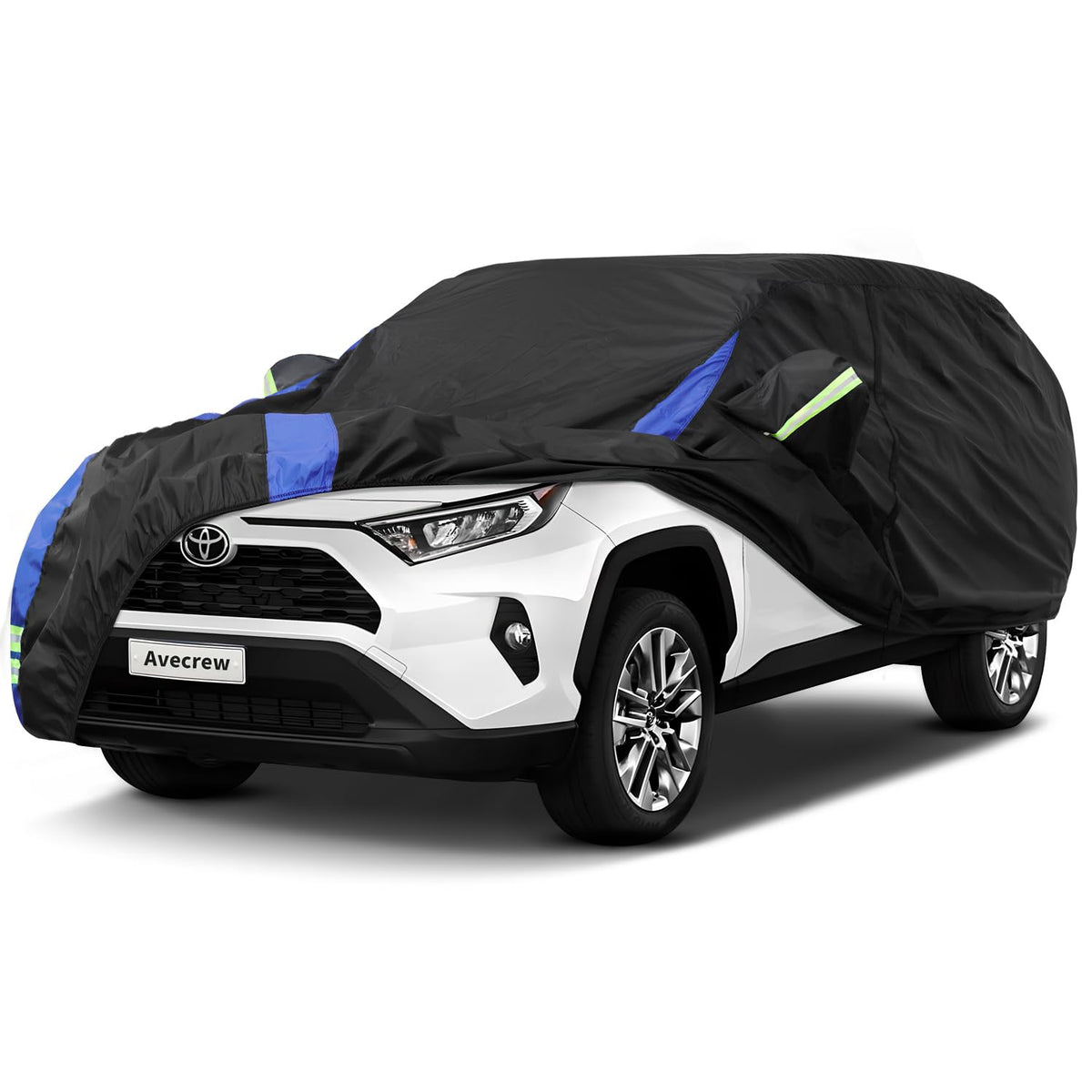 Avecrew Car Cover Custom Fit for Toyota RAV4, Waterproof All Weather Full Exterior Cover Rain Snow UV Protection Cover with Side