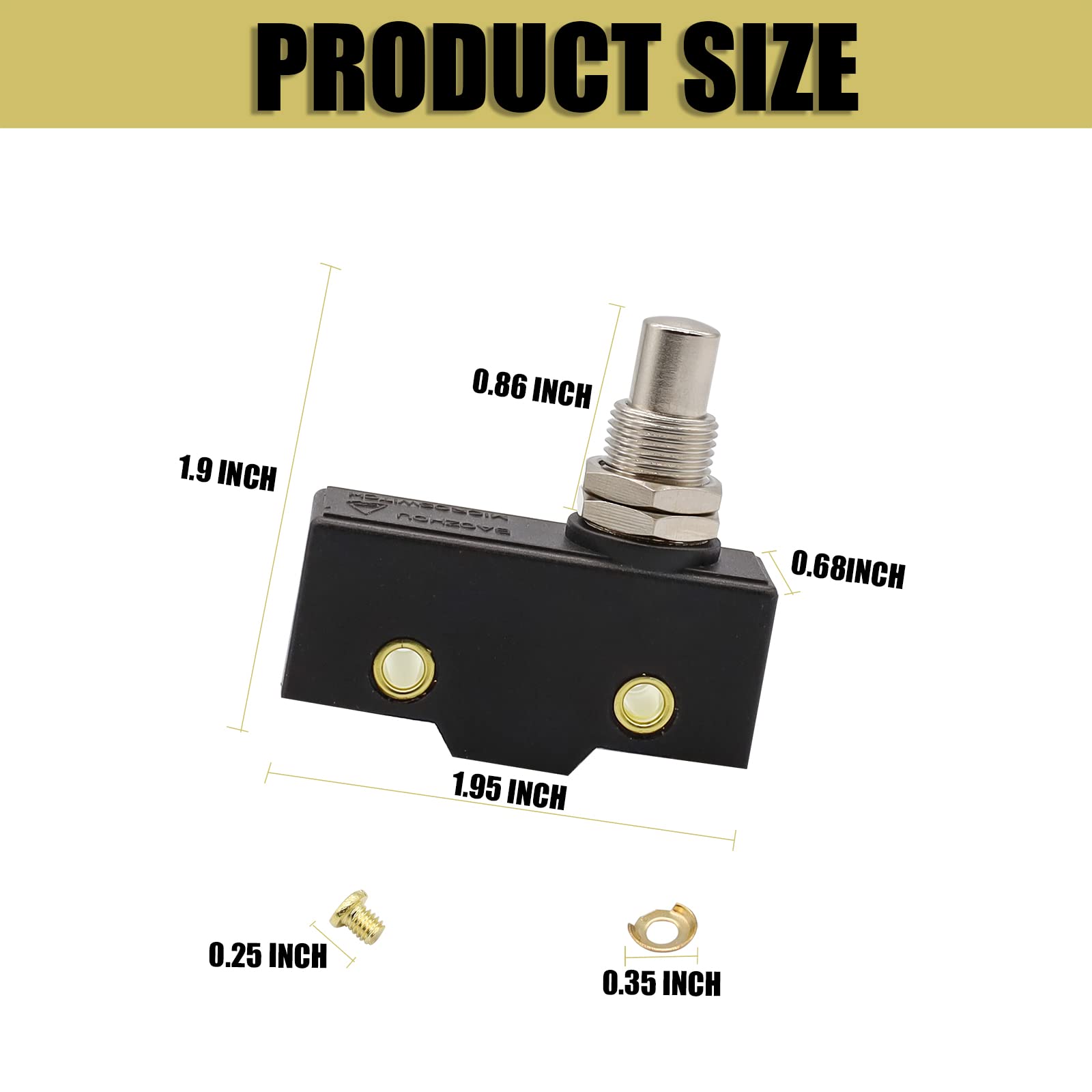 Brake Light Micro Switch 3 Terminal Plunger Fits Club Car And Ezgo Oem# 12374 G1 13141G1 1011439