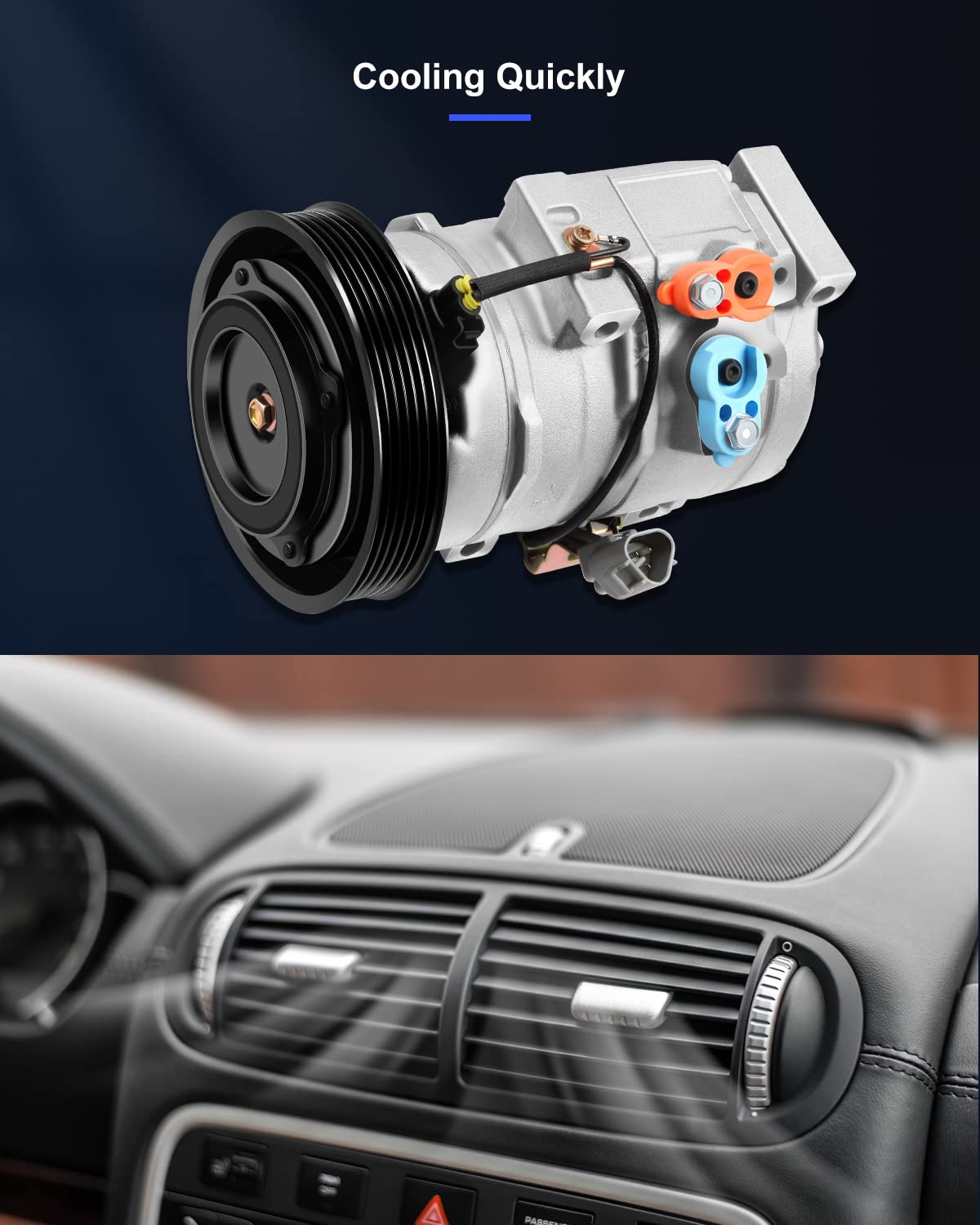 Eccpp 10S17C Ac Compressor With Clutch 2004-2008 For Lexus Es300 Rx330 For Toyota Solara Camry Highlander 3.3L Ac Compressor