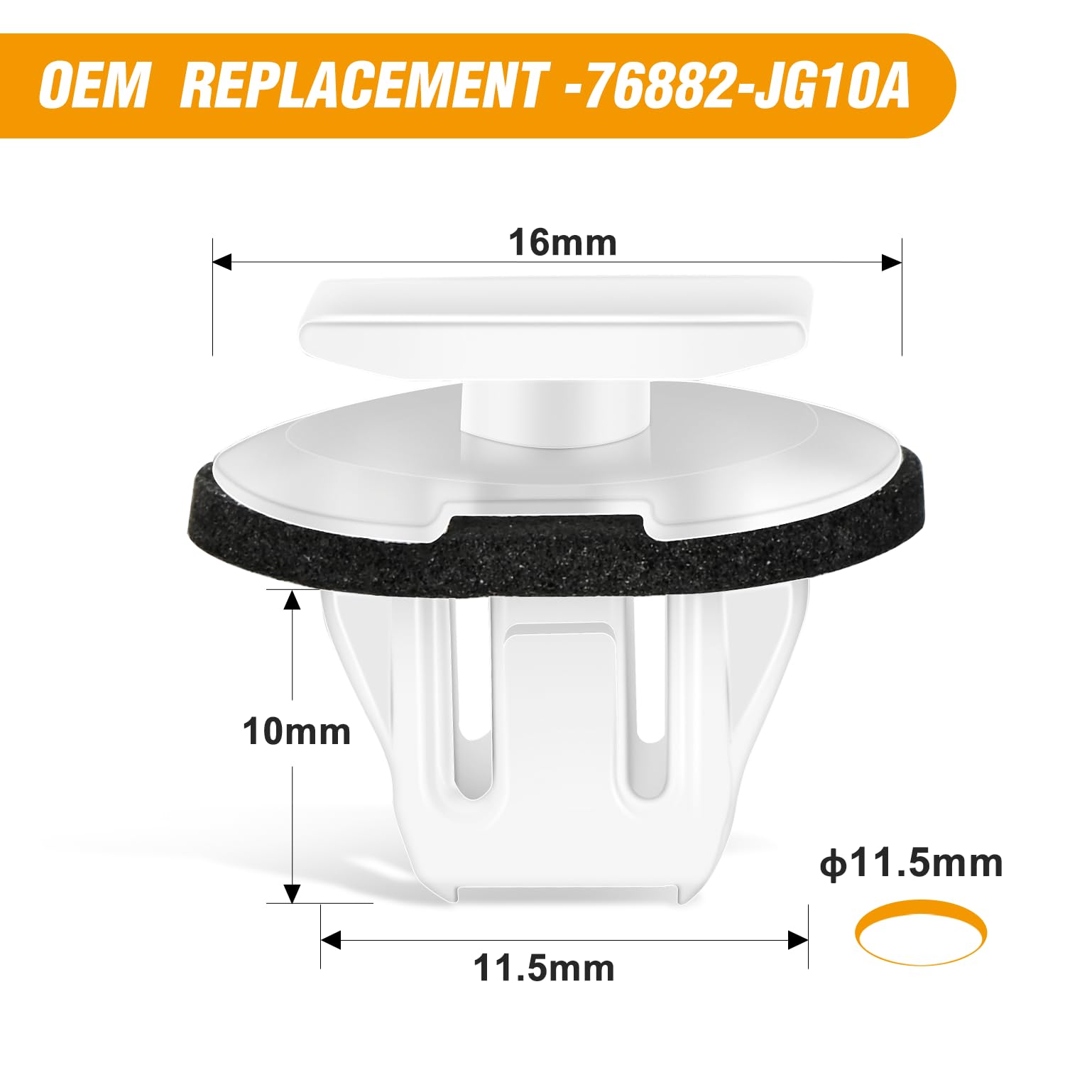 Gooacc 50Pcs Wheel Arch Fender Flare Moulding Clips Compatible With Nissan Armada Murano Juke Infiniti Qx56 Qx80 76882-Jg10A