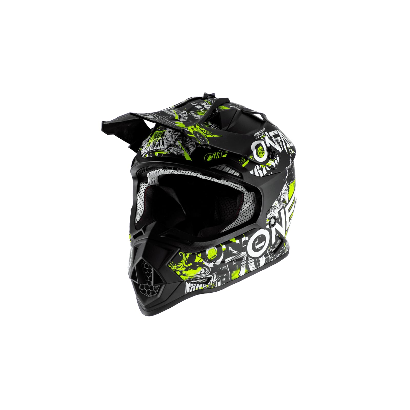 Oneal 2021 Youth 2 Series Helmet - Attack Black/Neon Yellow - Youth Medium