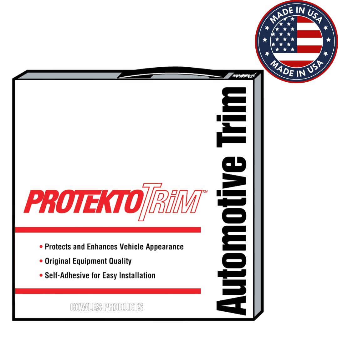 Cowles Chrome Truck Edge Trim, 50Ft Pvc Protektotrim, Self-Adhesive, Uv-Protected, Durable, Protects Edges From Scratches, Dings