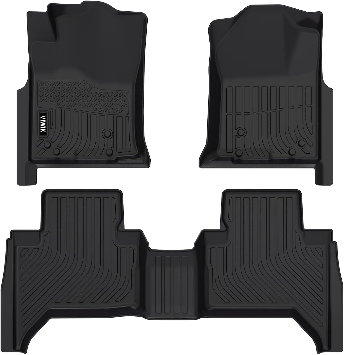 Viwik Floor Mats Car For Toyota Tacoma 2005-2015, Automotive All Weather Floor Liners Custom Fit Toyota Tacoma Car Mats 1St And