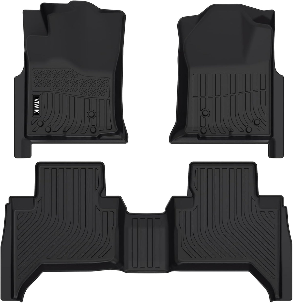 Viwik Floor Mats Car For Toyota Tacoma 2005-2015, Automotive All Weather Floor Liners Custom Fit Toyota Tacoma Car Mats 1St And