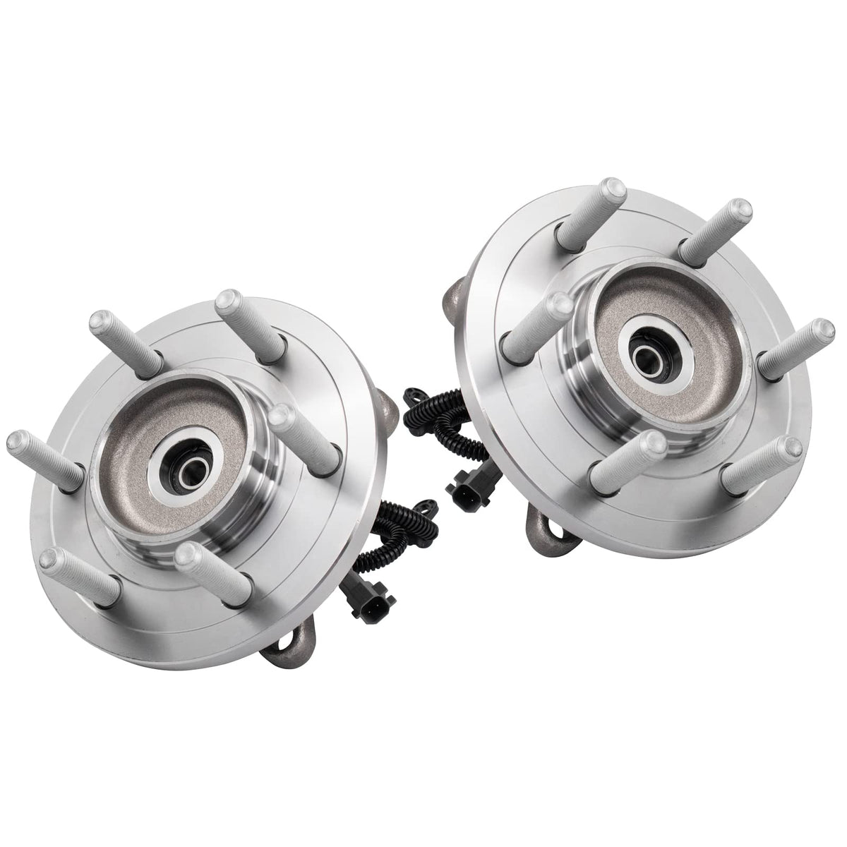 Trq Front Wheel Hub Bearings Assembly Set Driver & Passenger Side Compatible With 2017-2020 Ford F-150 Raptor