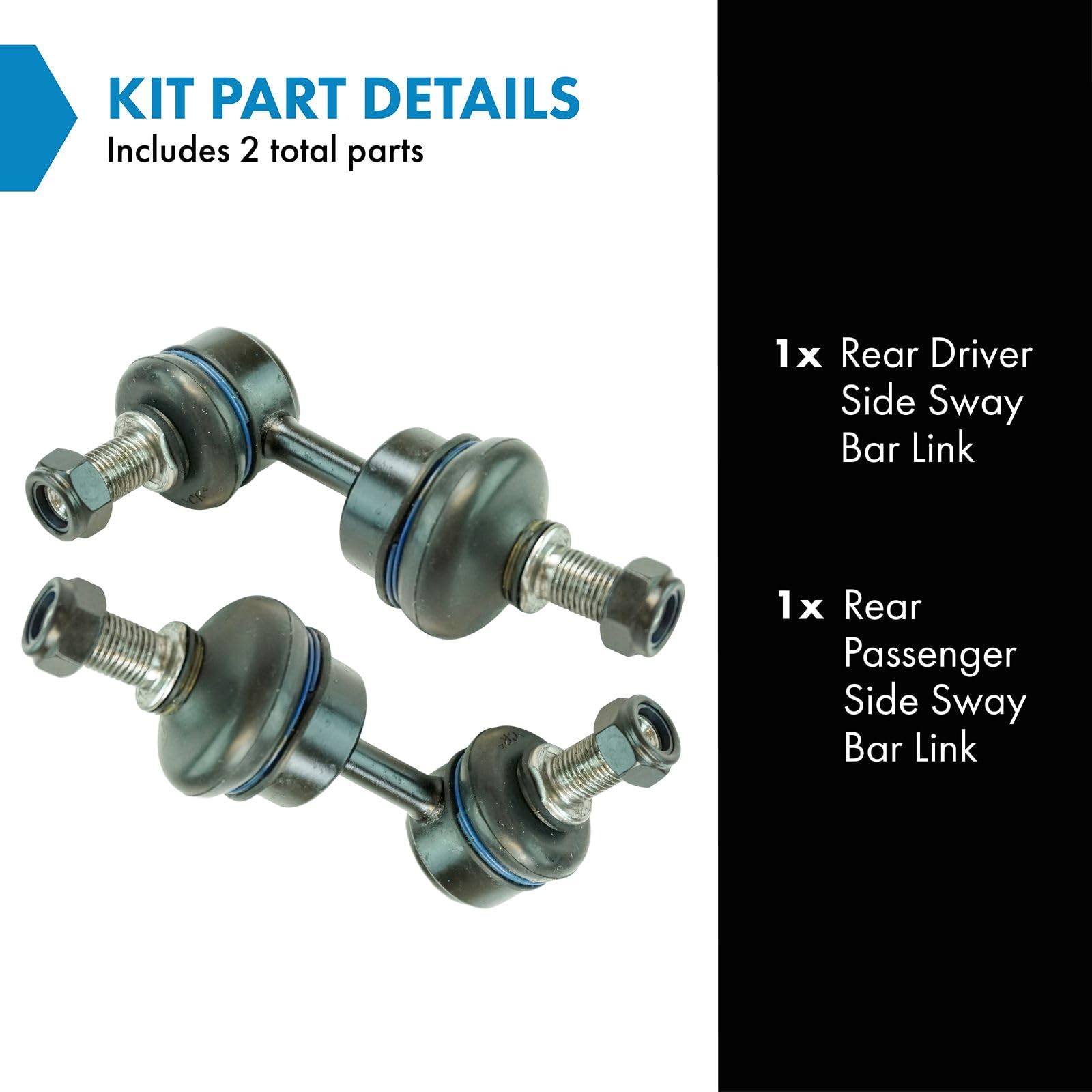 Trq Rear Stabilizer Sway Bar End Link Lh Driver Rh Passenger Pair For Hyundai Kia