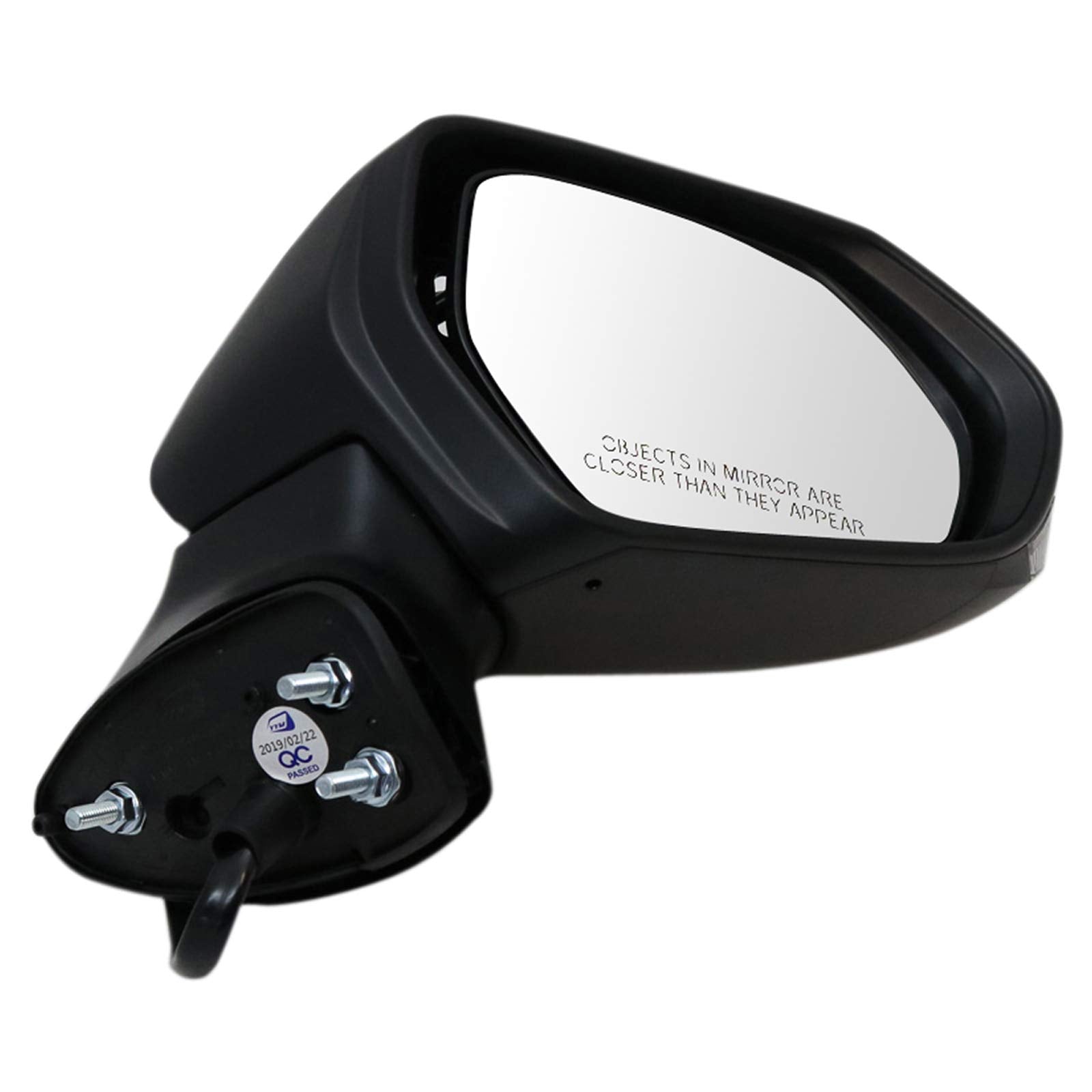 Trq Right Mirror With Heat Without Blind Spot Indicator Passenger Side Compatible With 2018-2024 Toyota Camry To1321367