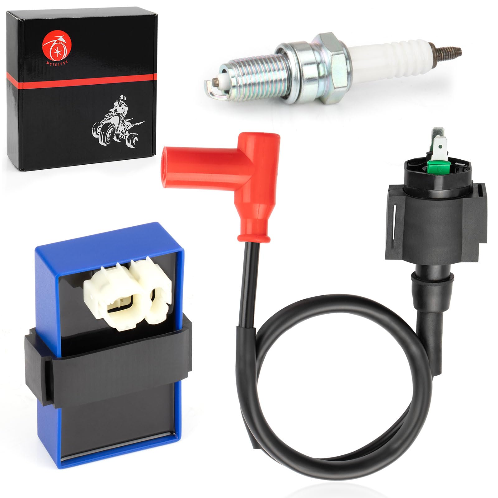 Cdi Box Igniter And Ignition Coil & Spark Plug For Honda Foreman 400 1997-2003 Fourtrax Foreman 400 1995 1996 Trx400Fw 4X4 30410-Hm7-003