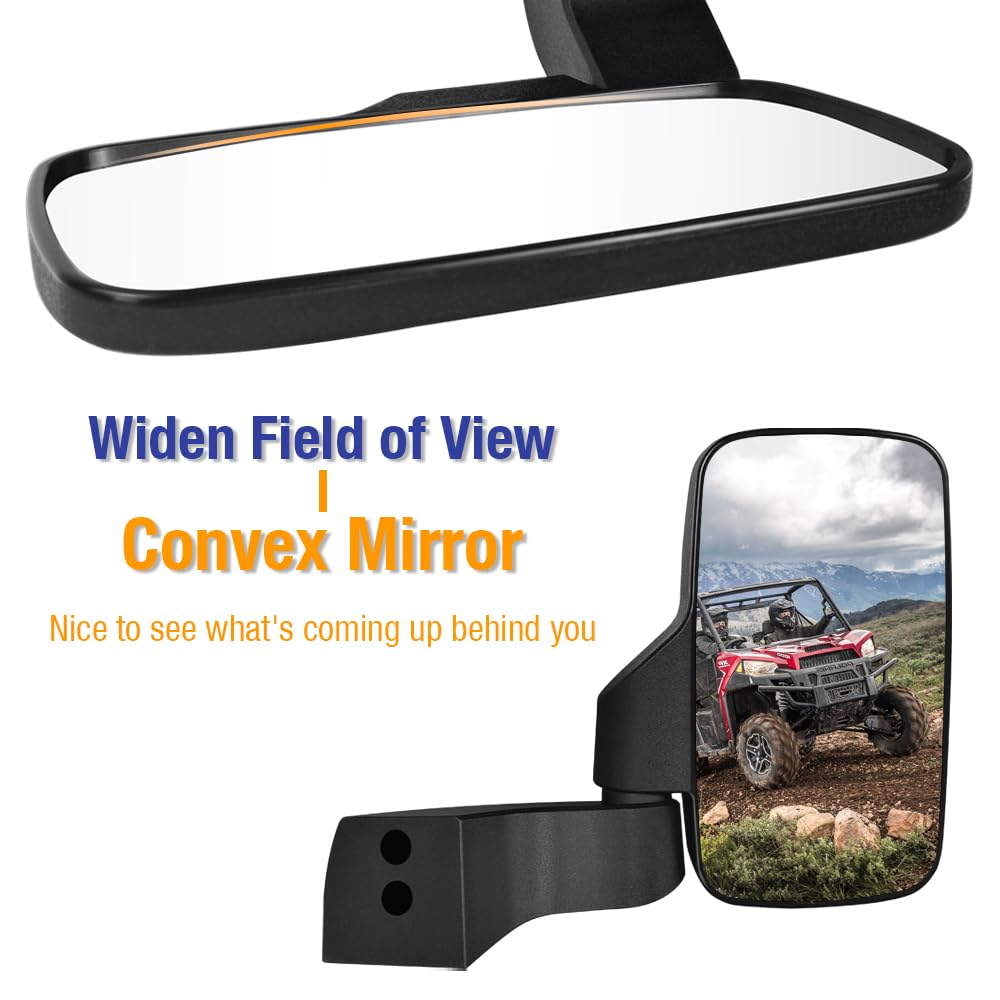 Polaris Ranger Mirrors Door Mounted, Ranger Northstar Side View Mirrors Compatible With Hard Full Doors Equipped Polaris Ranger