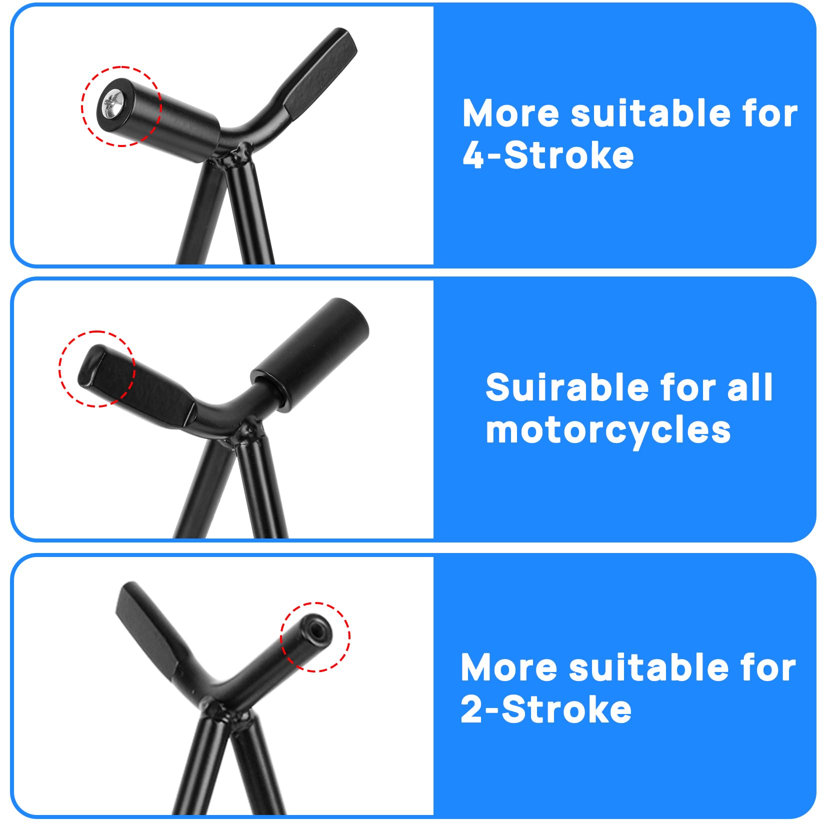 Triangle Stand 80-500Cc, Psler A Stand Motorcycle Triangle Stand For Dirt Bike, Supermoto, Motocross, Enduro, Black