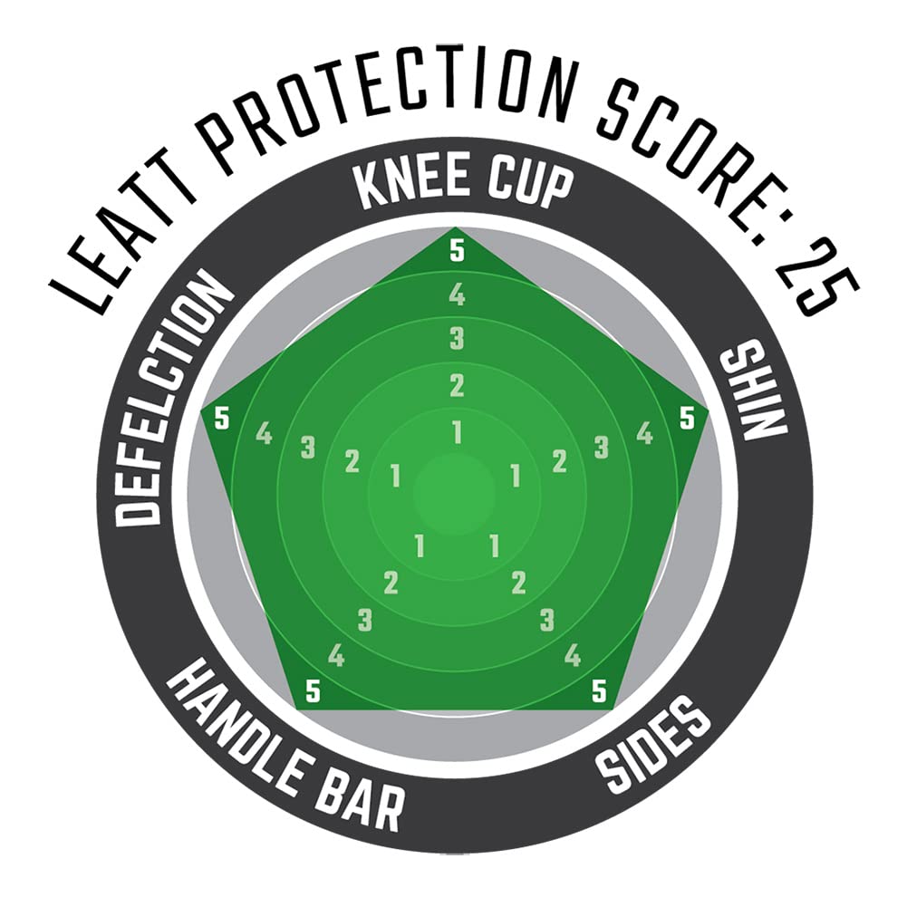 Leatt Brace Unisex-Adult Motorcycle Pivoting Knee And Shin Hard Shell Impact Foam Guard (Black, Large)