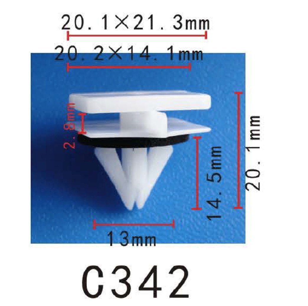Autobahn88 Retainer Clip For Sill Panel,Rocker Panel, Compatible With Gm, Chevrolet Avalanche 2002-On (Oem: 11518357) (Pack Of 2