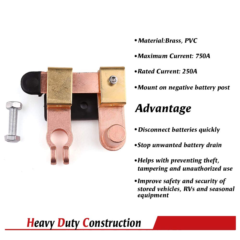 Top Post Knife Blade Master Switch, 12V 24V Doctor Battery Disconnect Switch for Auto Car RV Marine Boat Truck Vehicle, Battery