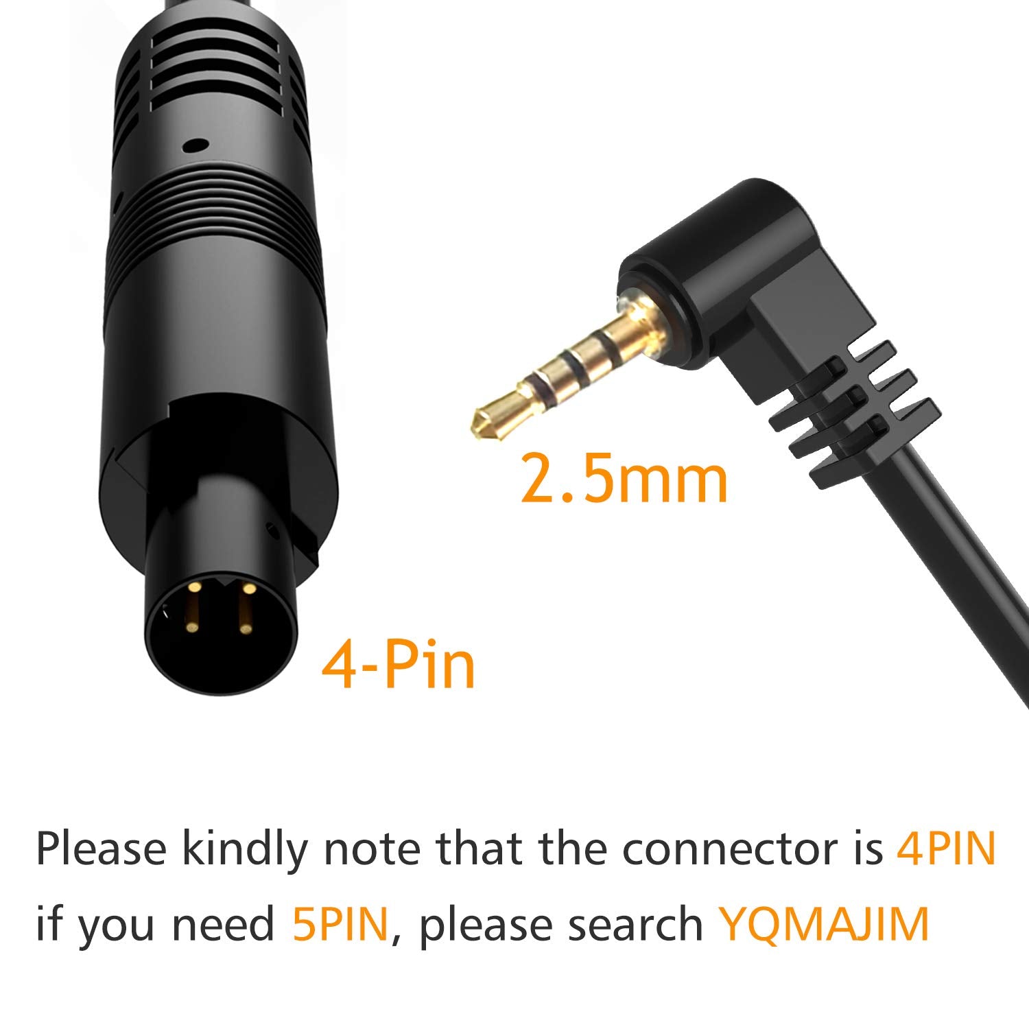 4 Pin Dash Cam Cable,33 Ft 2.5Mm Male To 4 Pin Backup Camera Cord,Dash Cam Rear View Camera Ultra Long Cable With Reverse Trigge