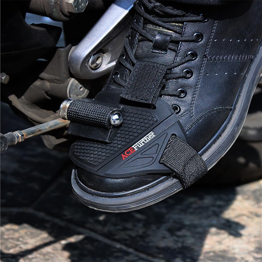 Boan Motorcycle Motorbike Shift Pad, Motorbike Shoe Boot Protector Cover, Shoe Boot Cover Protective Gear-2Pcs(Black)