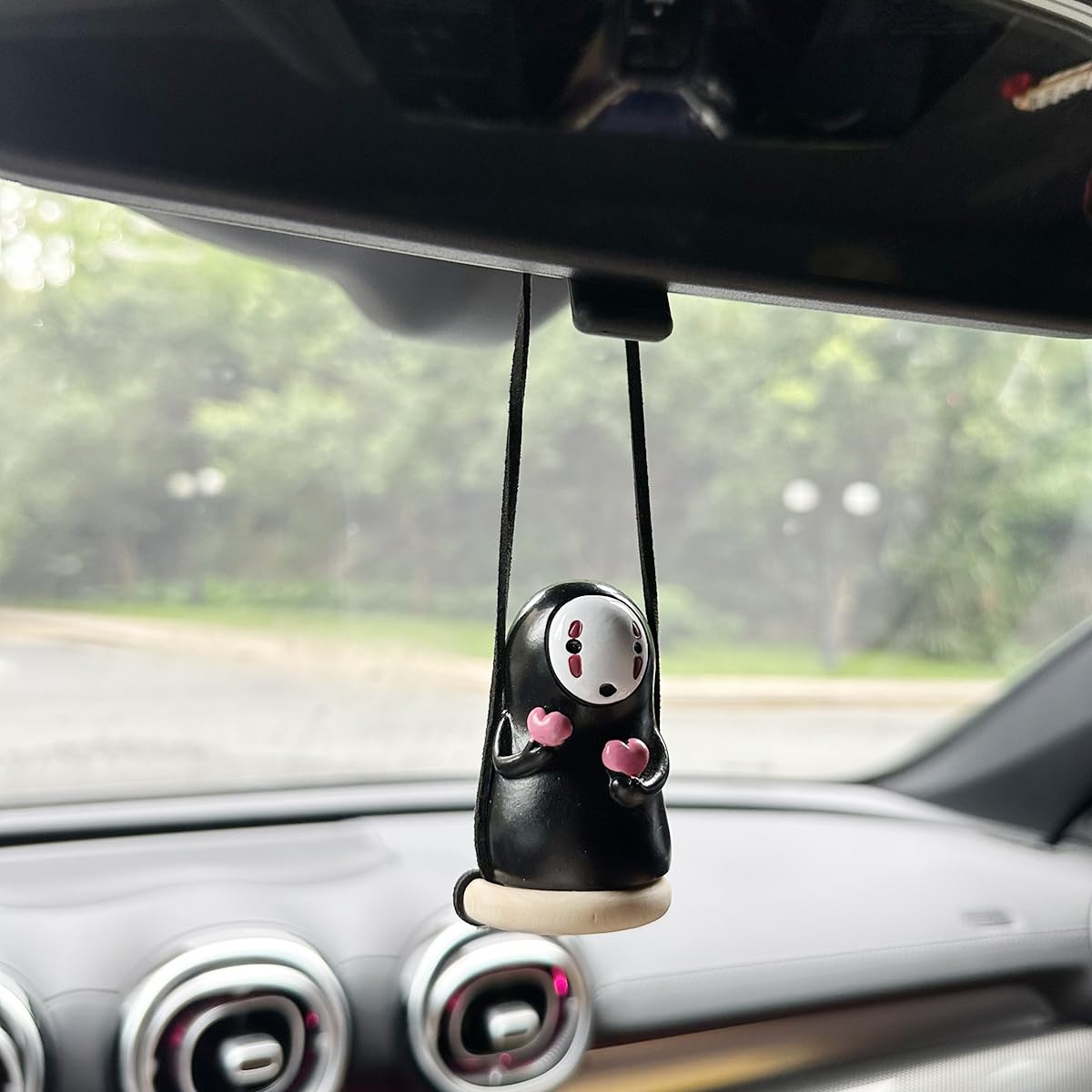 Anime Car Accessories Of No Face Man Loving Car Pendant Hanging Swing, For Car Rear View Mirror Accessories