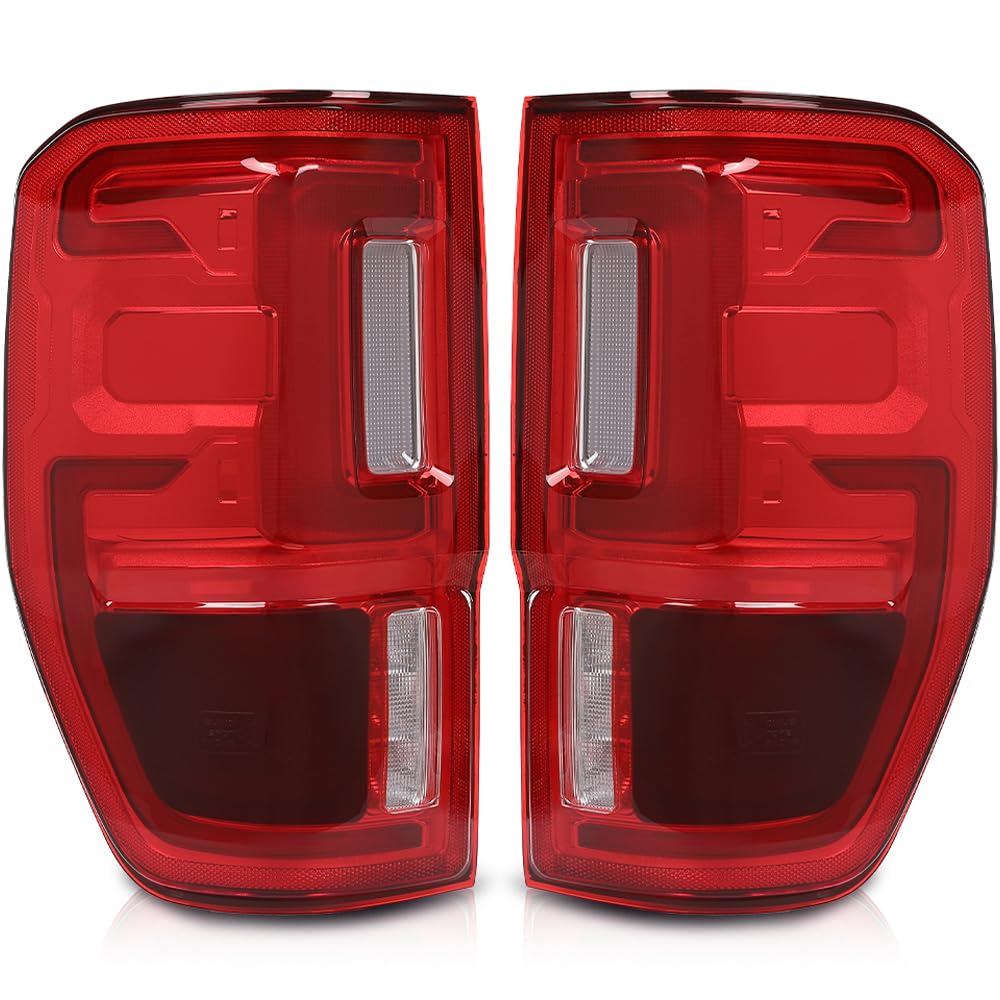 Pit66 Led Tail Lights Taillight Assembly Pair Compatible With Ford Ranger 2019-2023 With Blind Spots Models Kb3Z-13405-G, Kb3Z-1