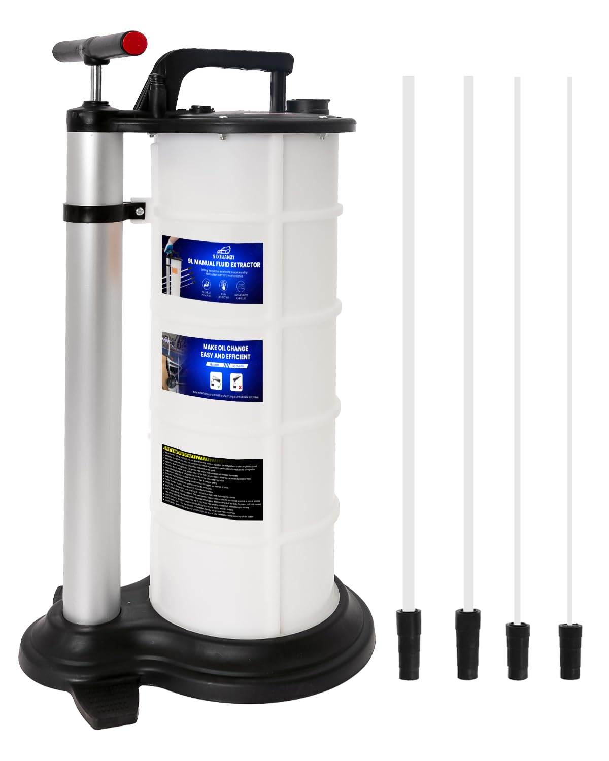 SIXIWANZI Manual 9L Oil Extractor Pump, Fluid Extractor for Oil Change