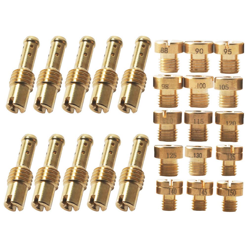 25Pcs Carburetor Main Jet Kit Compatible With Mikuni Vm22 Vm24 125/150/200/250/Dirt Pit Bike Atv