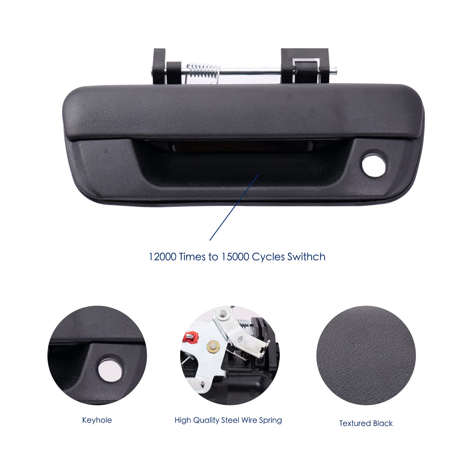 Tailgate Handle Compatible With 2004-2012 Chevy Colorado Gmc Canyon,Isuzu I-290 I-370 I-280 2006 2007 2008, Rear Tailgate Latch