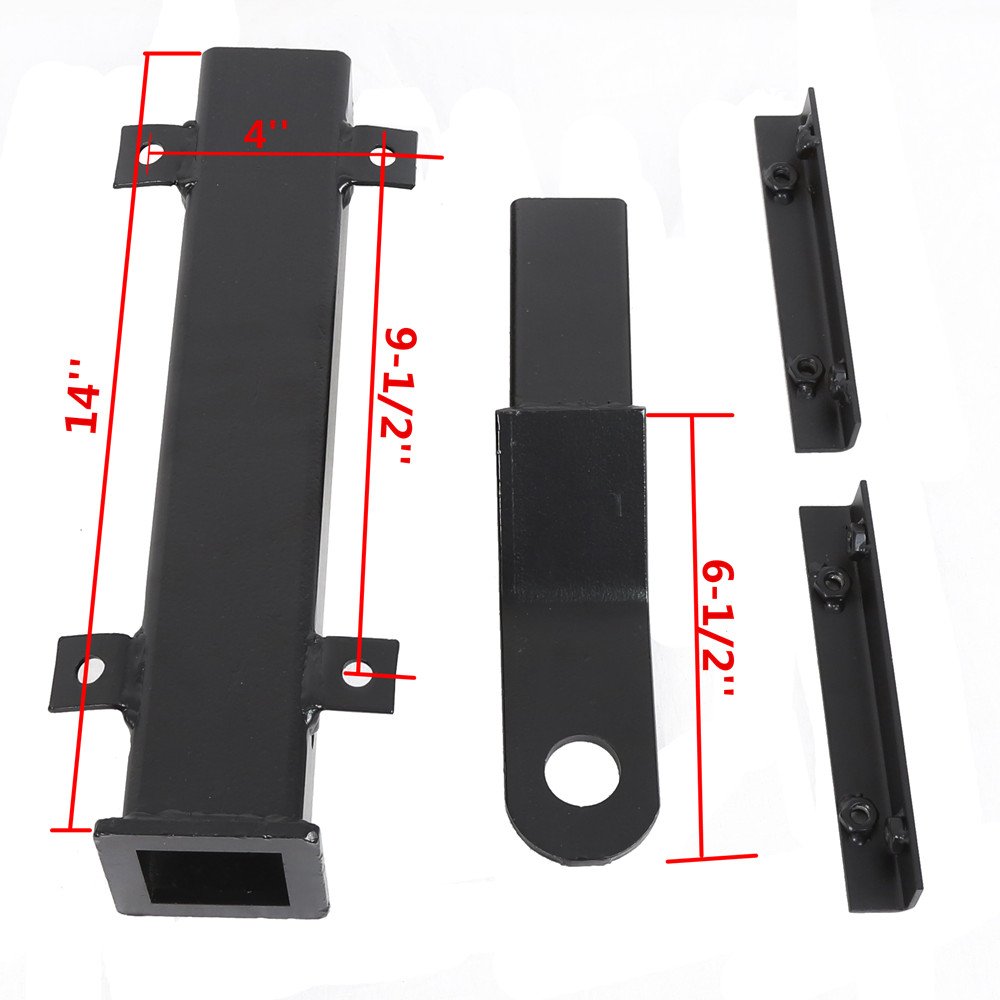 ECOTRIC Universal Golf Cart Trailer Hitch w/2' Receiver for Step on Back Compatible with Club Car EZGO Yamaha Trailer Hitch, Golf Cart Hitch