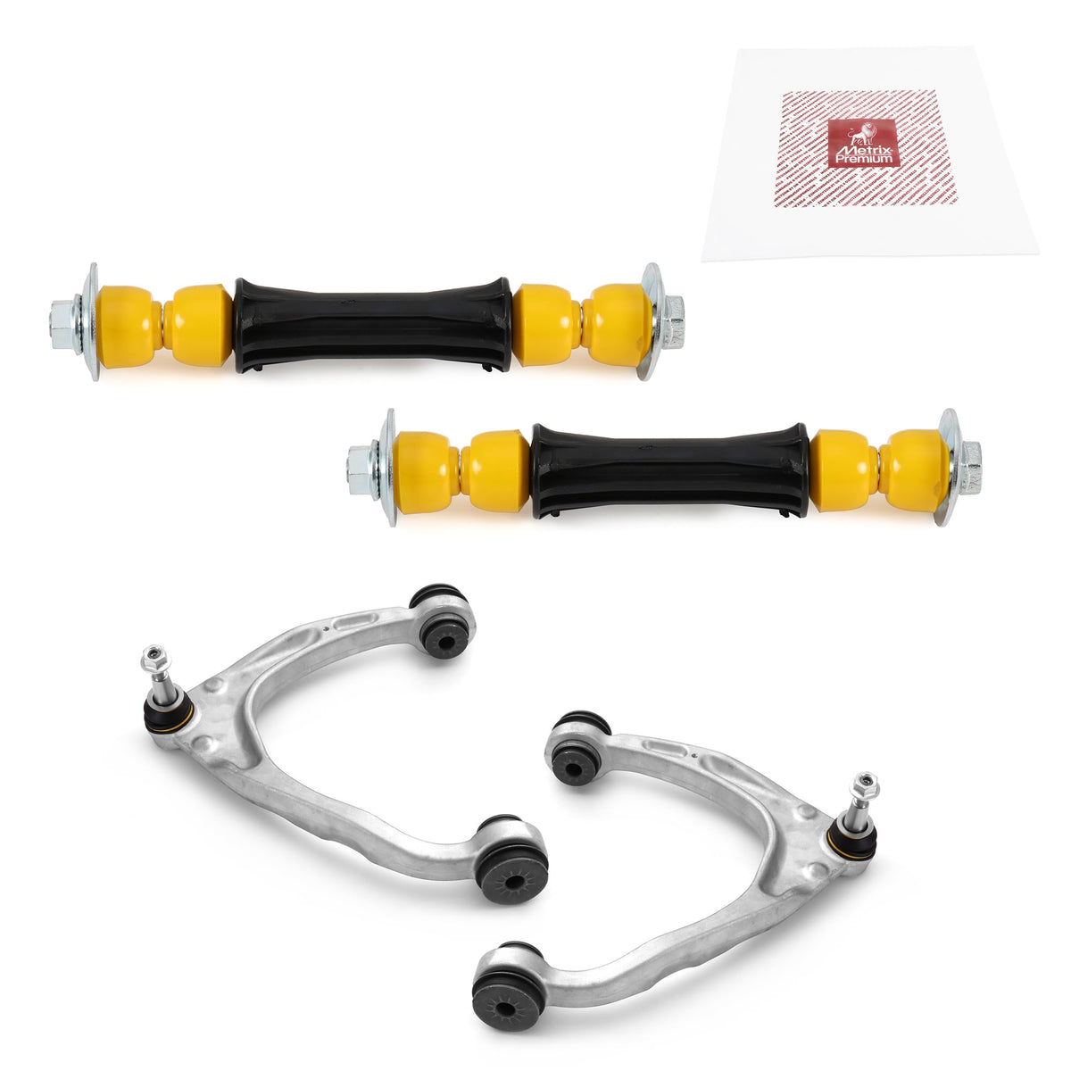 Metrix Premium Chassis Parts - 4 Pc Front L/R Upper Control Arm & Front Sway Bar Stabilizer End Link Kit Fits 14-15 Chevrolet Si