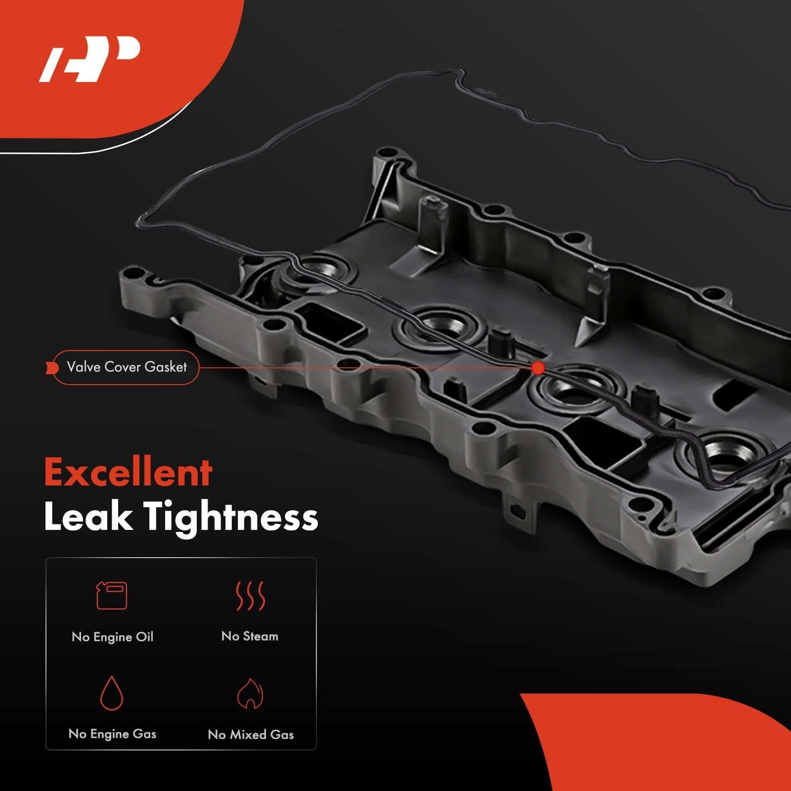 A-Premium Qr25De Engine Valve Cover With Gasket, Oil Cap & Bolt Compatible With Nissan Altima (Hybrid) 2007-2013, Sentra Se-R 2007-2012, Rogue 2008-2013, L4 2.5L Gas, Replace # 13264-Ja00A 13270-Ja00A