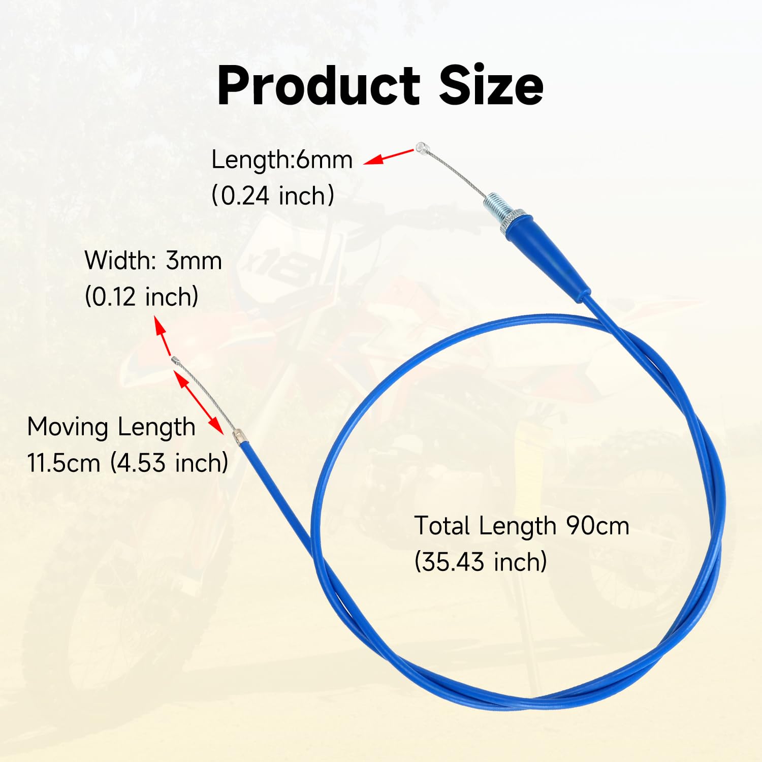 Hiaors 35.43 Inch Throttle Cable Compatible With 70Cc 90Cc 110Cc Pit Dirt Bike Ssr125 Baja Dirt Runner Dr70 Tao Tao Db14 Coolste