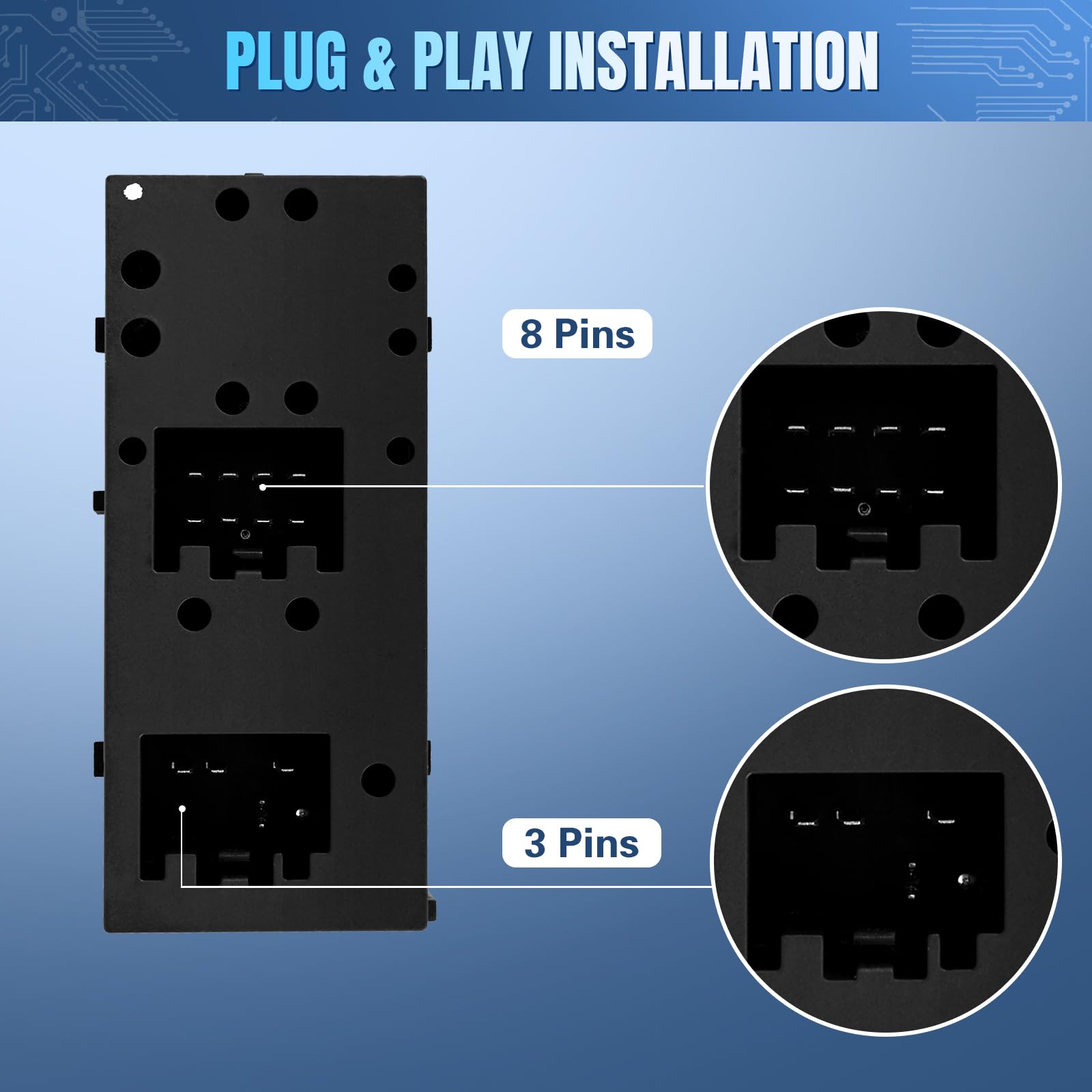 Lcwrgs Driver Side Master Power Window Switch 5L1Z14529Aa Replacement For Ford F150 2004 2005 2006 2007 2008, Ford Expedition 2003 2004 2005 2006, Ford Crown Victoria 2003-2008