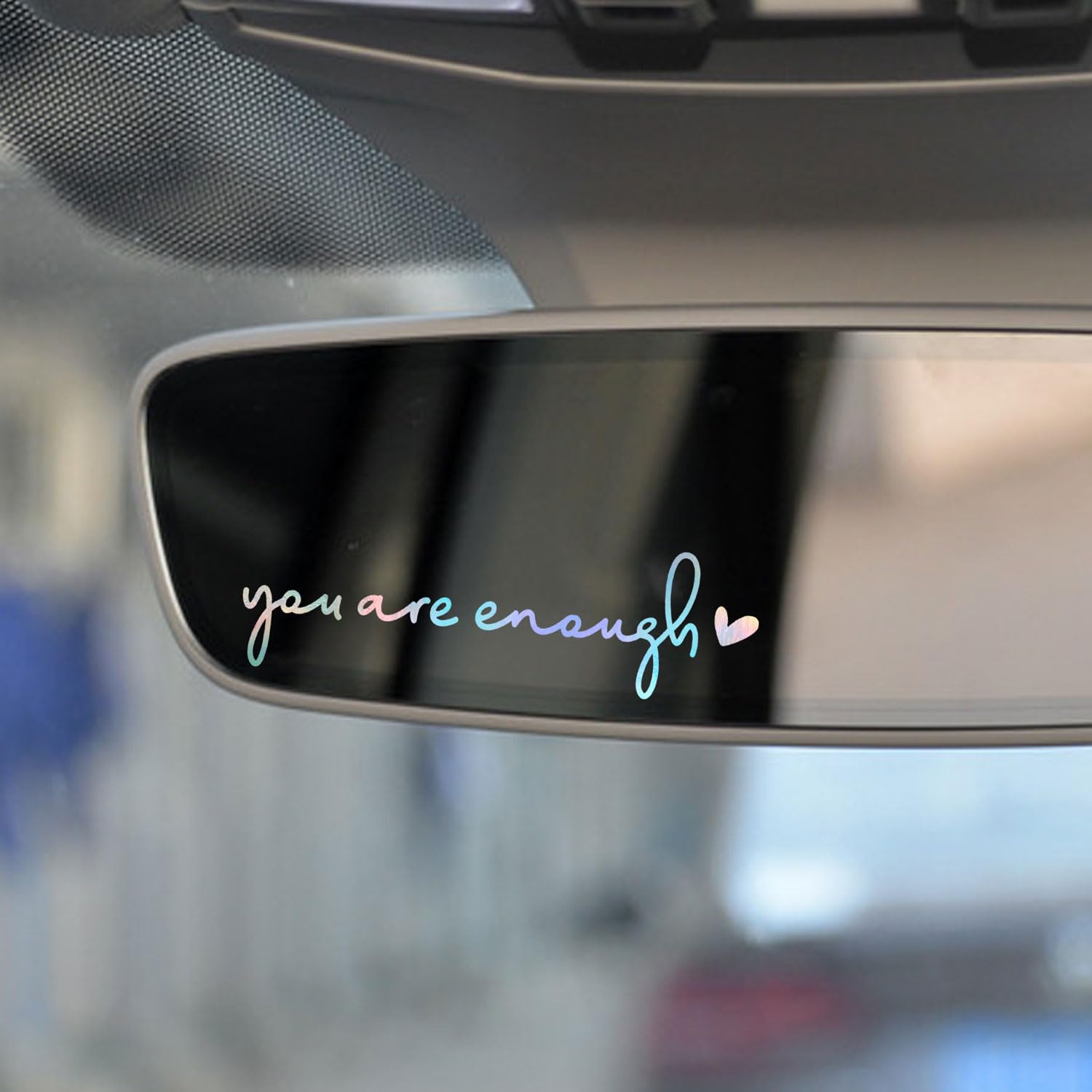 2 X You Are Enough Rearview Mirror Decal, Vanity Mirror Stickers, Rear View Mirror Sticker, Car Mirror Decal, Water Bottle Decal