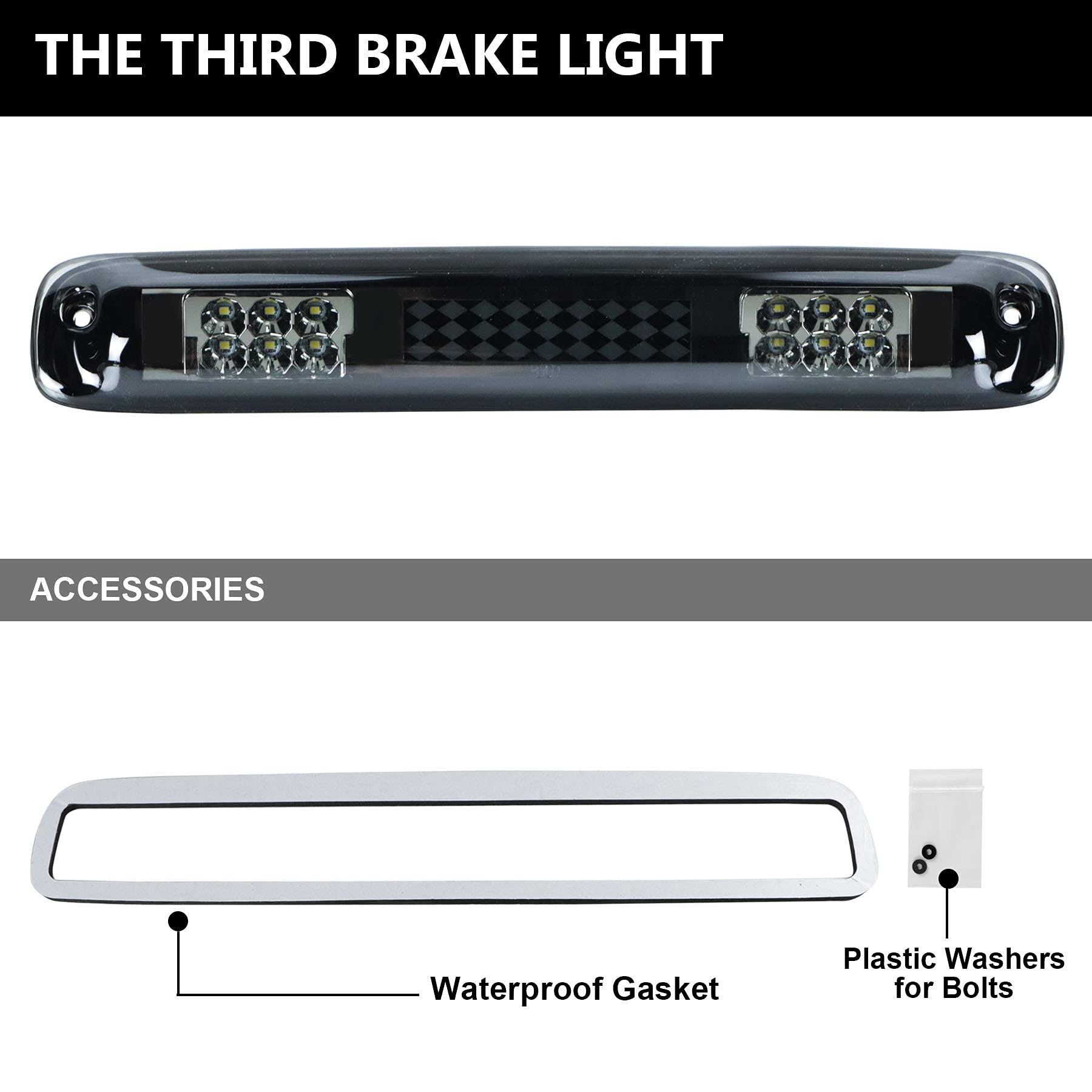 Tresound Led Third 3Rd Brake Light For 1999-2007 Chevy Silverado Gmc Sierra 1500 2500 3500 Hd Classic, Rear Cargo Lamp High Moun