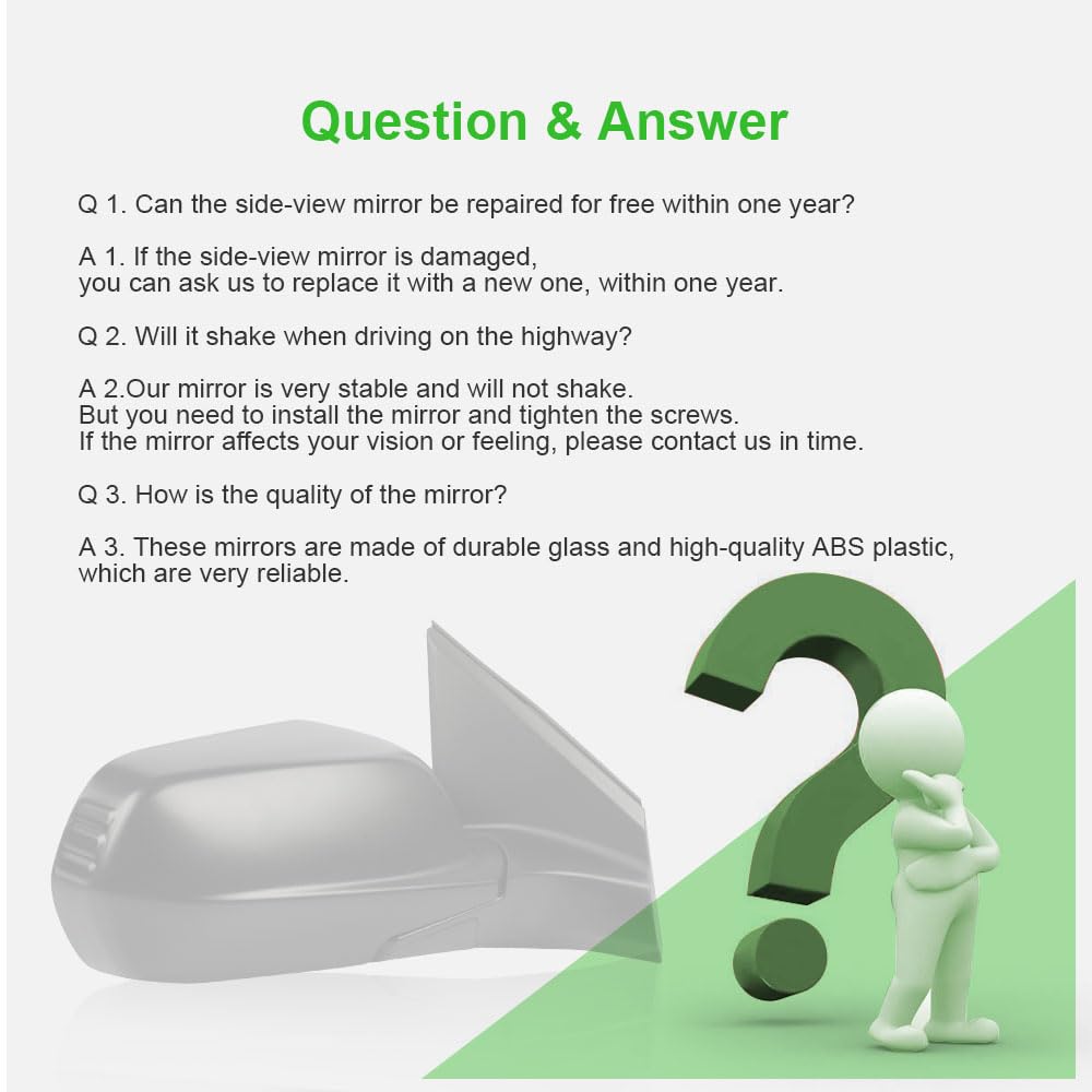 Scitoo Passenger Side View Mirror Fit For Honda For Cr-V 2012 2013 2014 2015 2016 Power Black Right Outside Exterior Mirror Ho1321270 76200T0Aa01