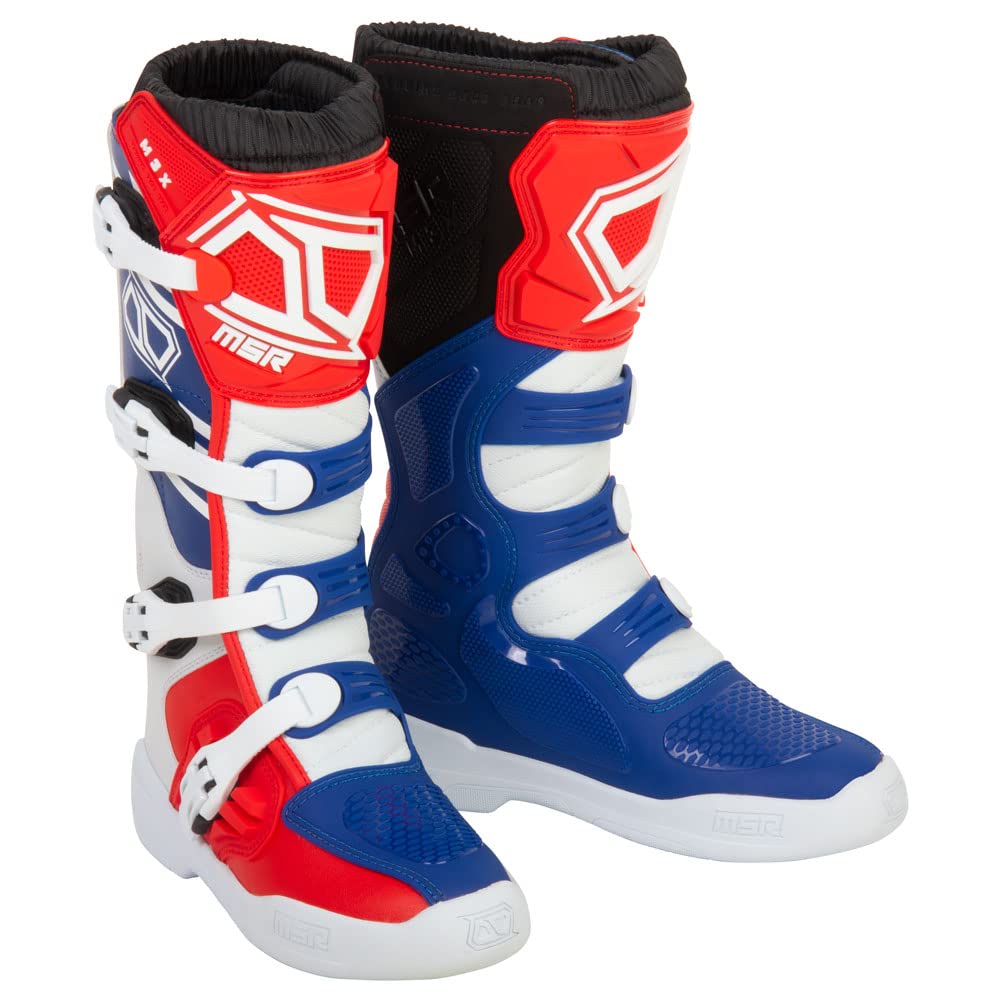 Msr M3X Motocross Boot (13, Red/White/Blue)
