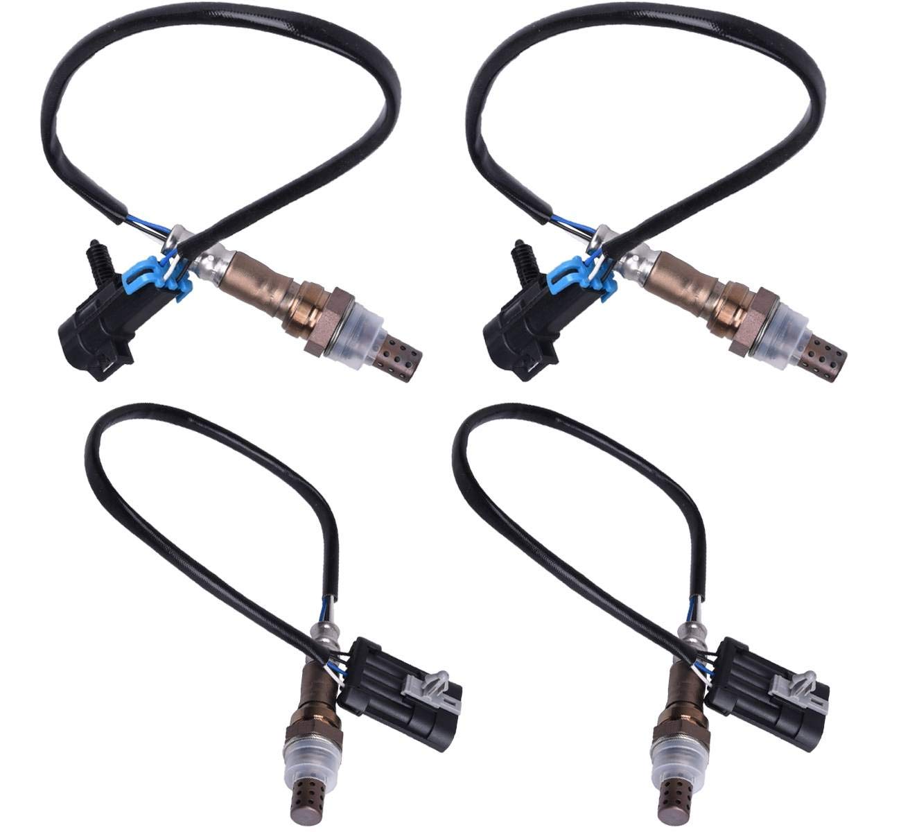 Bapmic Upstream Downstream Oxygen O2 Sensor 96 97 98 Chevrolet Silverado 1500 9617178, 234-4012, SG454 SG236, 13474, 234-4018 for 17 pan Bolts 4l80e Transmission (Set of 4)