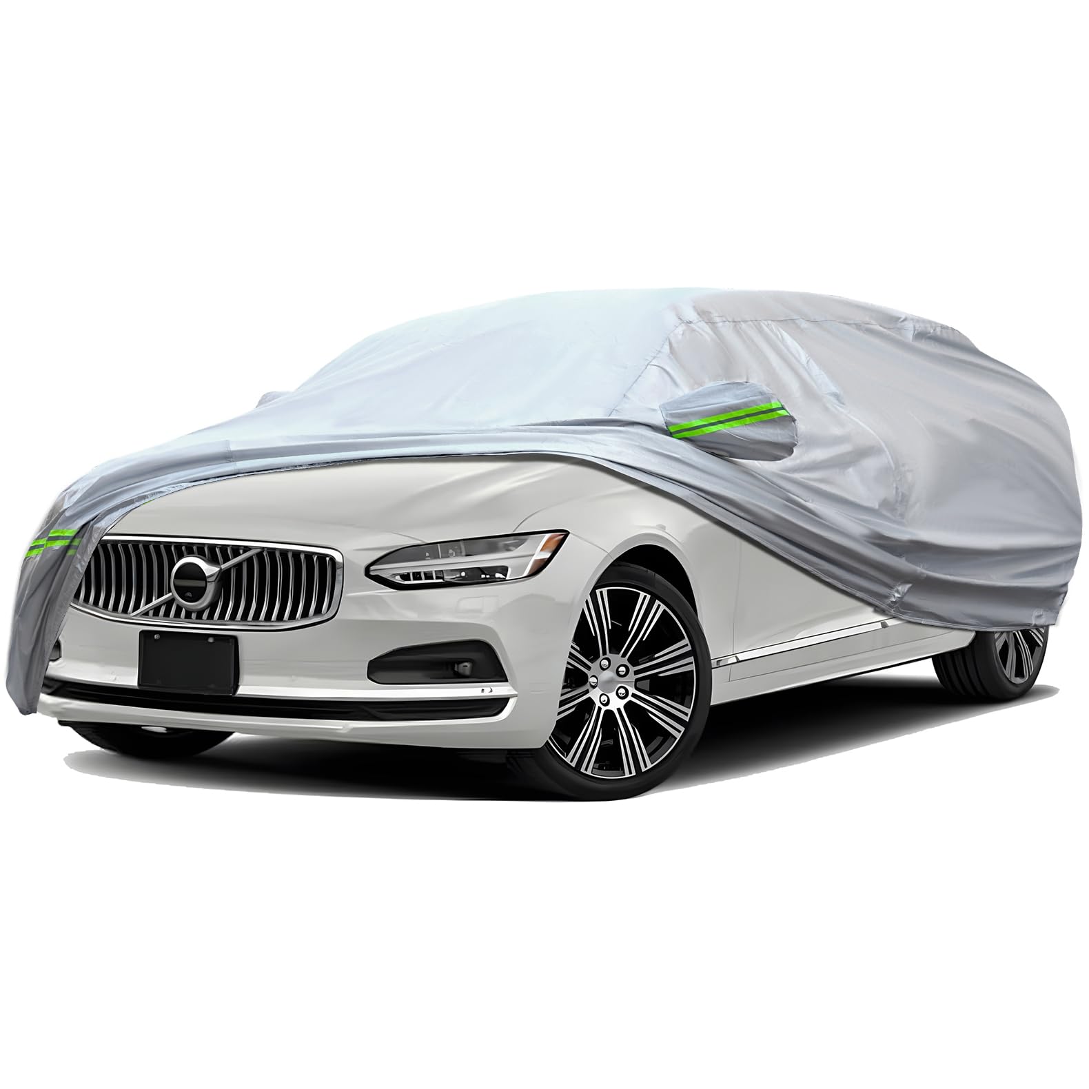 Tucarest 6-Layers Full Car Cover Universal Premium Shell Zipper Design Waterproof All Weather Weatherproof Uv Sun Protection Sno