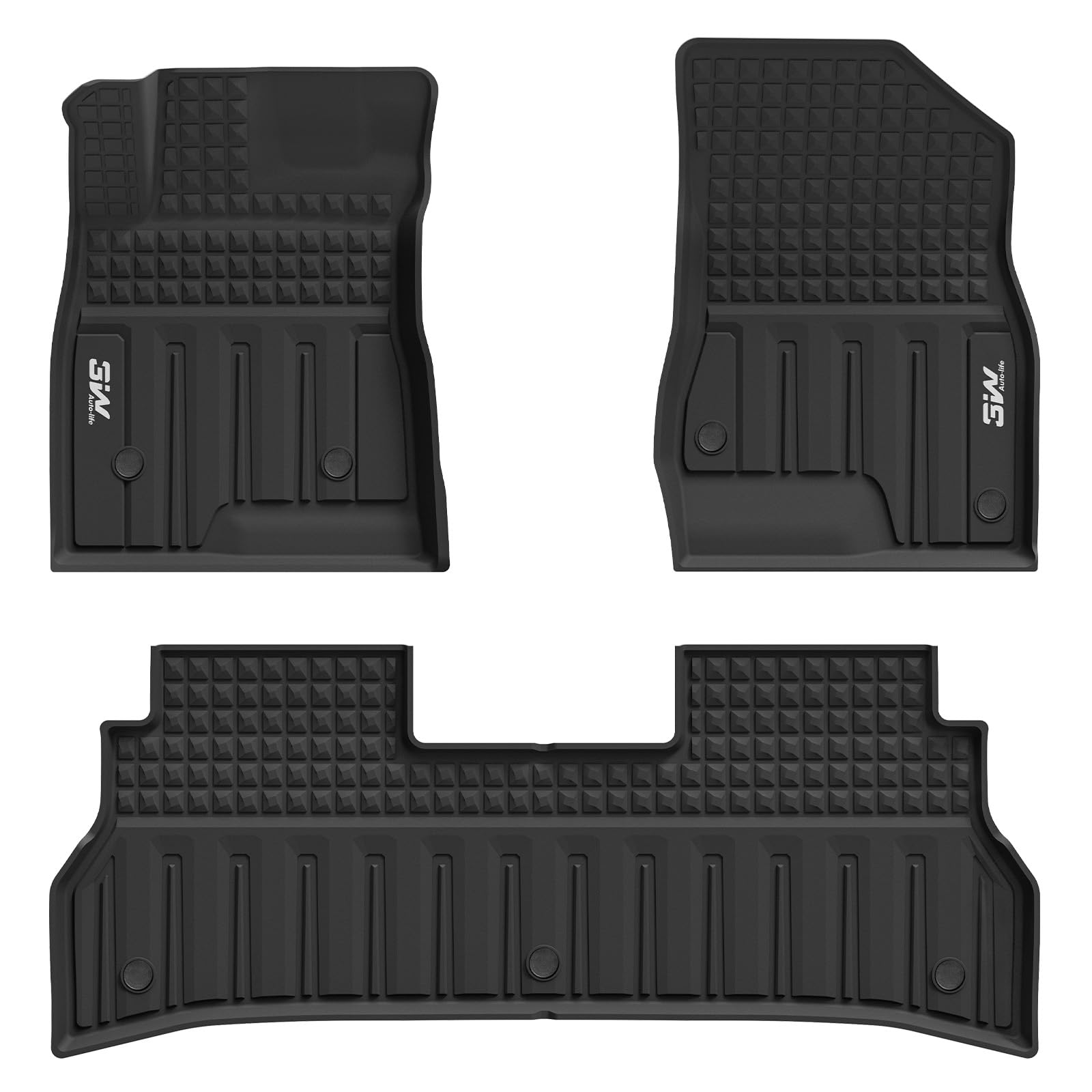3W Floor Mats For Chevrolet Trax & Buick Envista 2024 2025, Tpe All Weather Custom For Trax 1St And 2Nd Row, Car Liners Accessor
