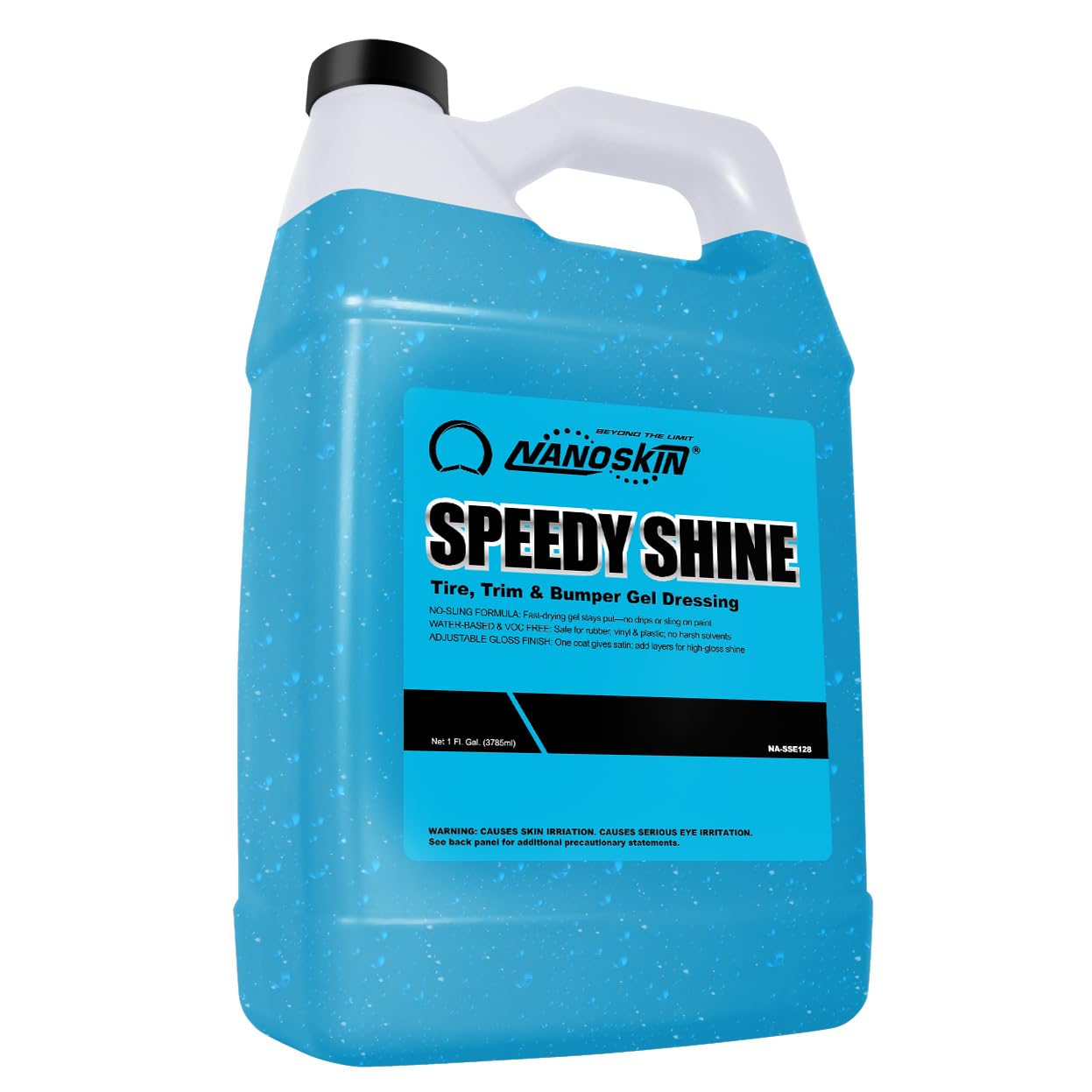 Nanoskin Speedy Shine Exterior Tire & Trim Gel 1 Gallon - Restores And Conditions Faded Tires, Trim, Bumpers And Rubber For Car