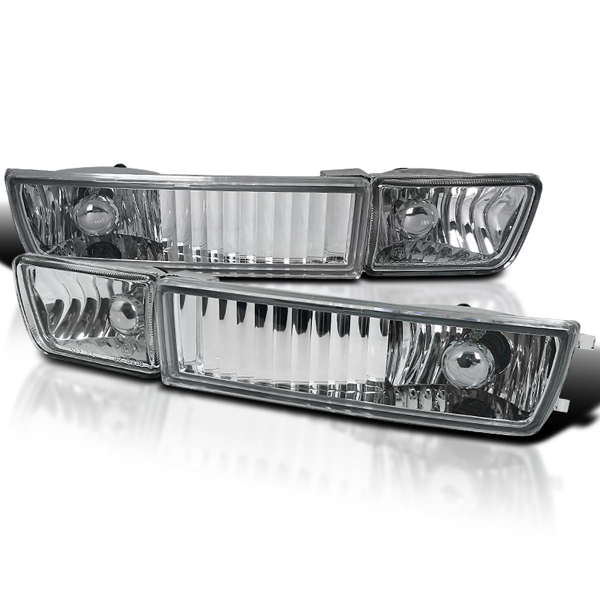 Spec-D Tuning Clear Lens Fog Lights + H3 Bulbs Included Compatible With 1993-1998 Volkswagen Golf Jetta L+R Pair Assembly