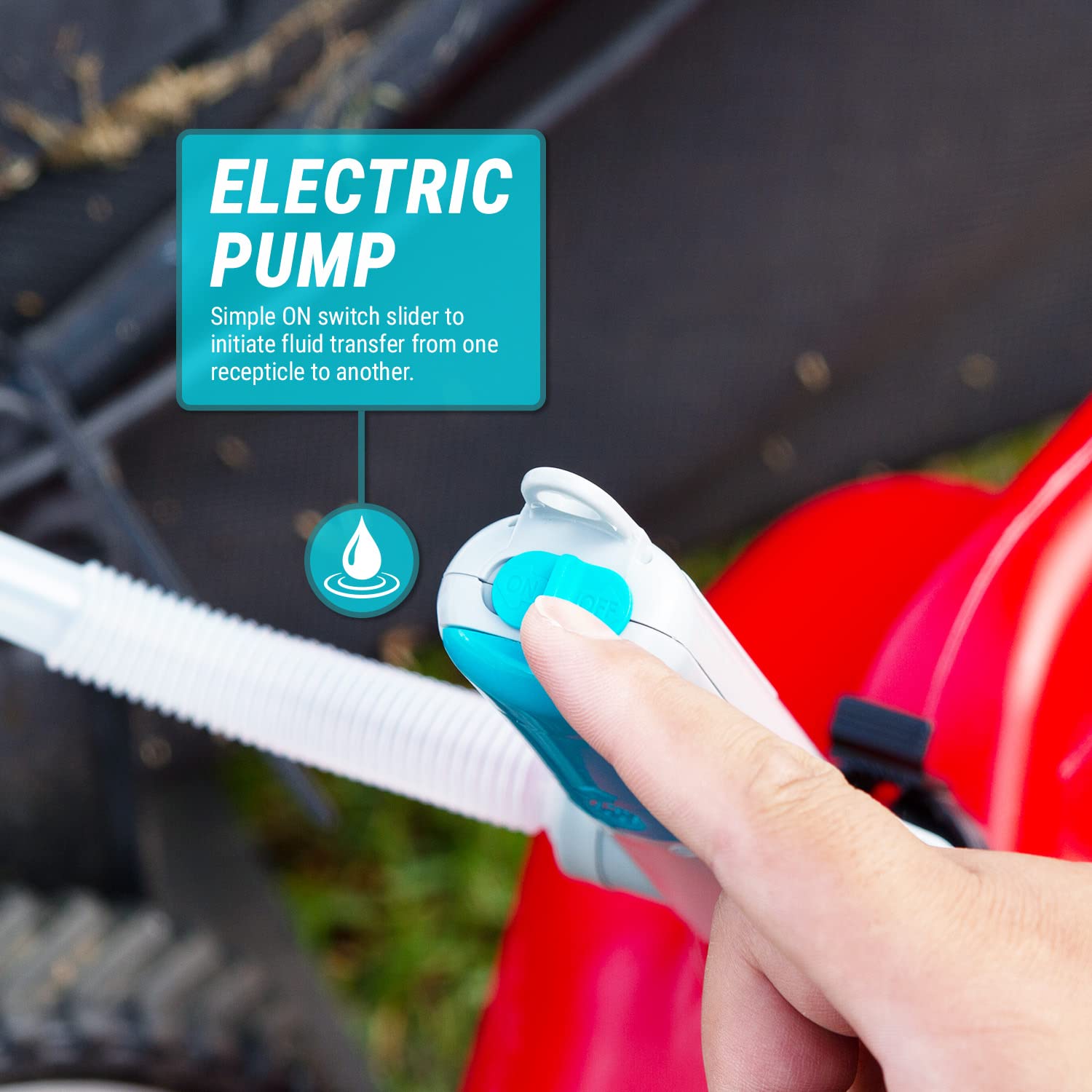 Tera Pump Basic (Aa) Battery-Powered Stick Pump/Fuel Transfer Pump (2.8 Gpm) Electric Gas Pump For Gas Diesel Kerosene & More