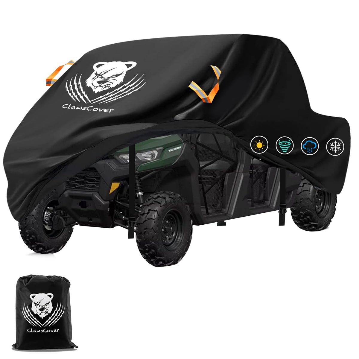 4-6 Seater 160 Inch Utv Covers Waterproof Outdoor Heavy Duty Oxford Cloth All Weather Anti-Uv Side By Side Utv Cover Accessories