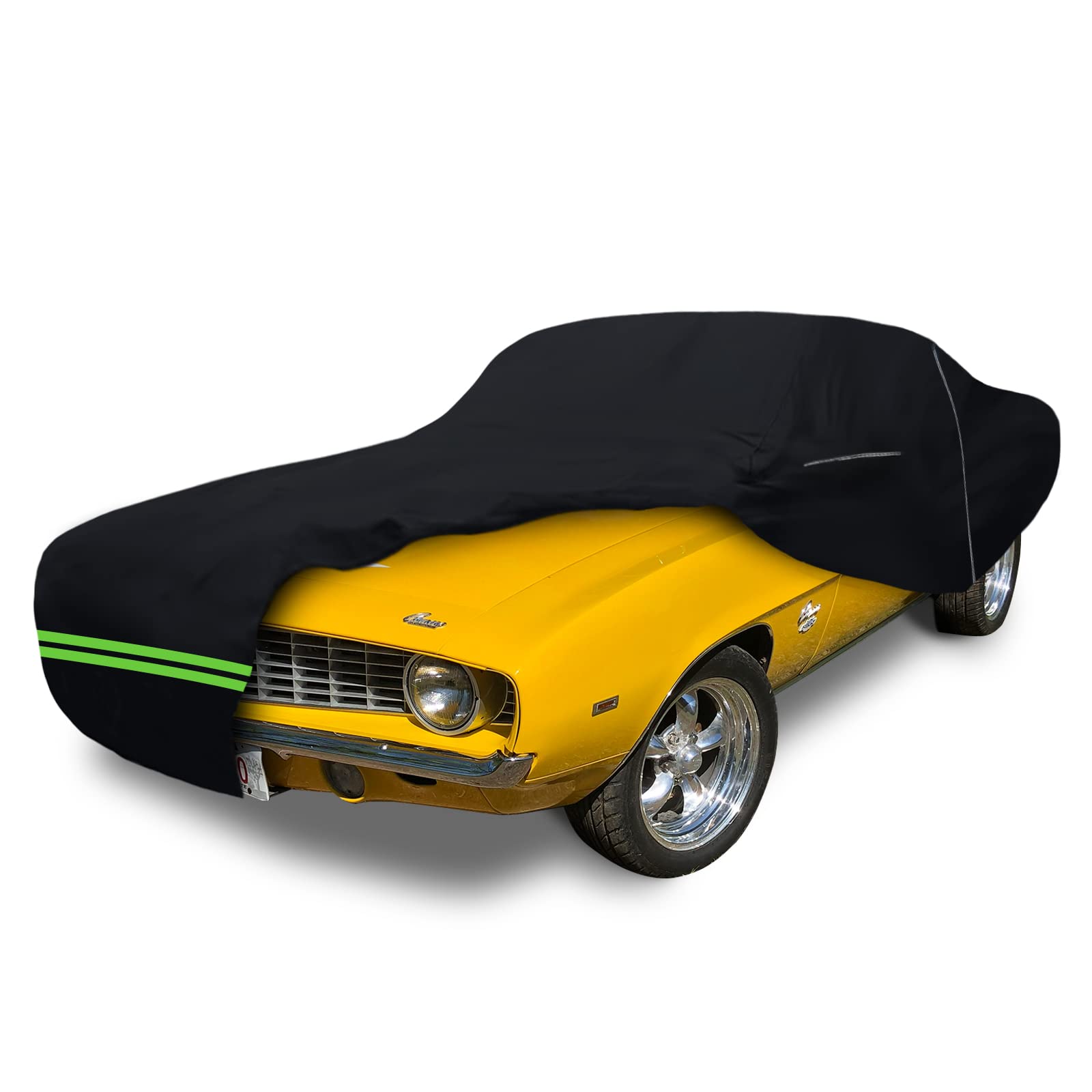 Waterproof Car Cover Replace For 1982-2002 Chevy Camaro, 6 Layers All Weather Car Cover With Zipper Door & Windproof Bands For S