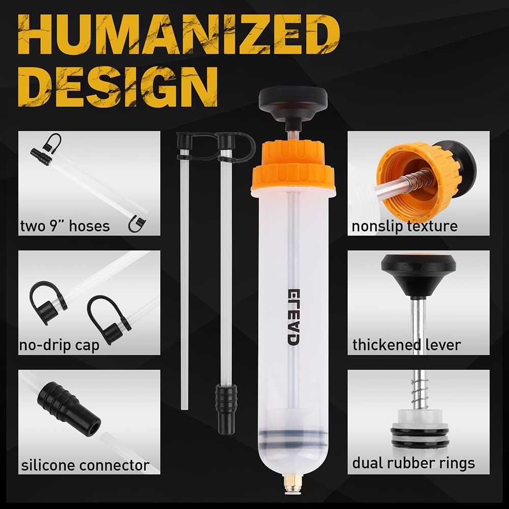 Elead 500Cc Oil Extractor Pump, Oil Transfer Pump, Fluid Extractor, Fluid Syringe Extractor, Car Vacuum Fuel Transfer, Siphon Pu