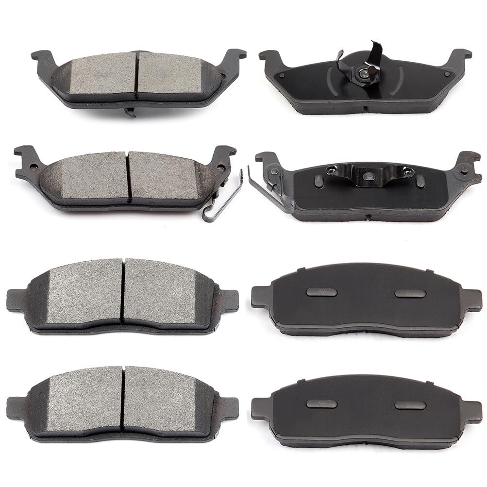 Eccpp D1083-7915 D1012-7916 Front Semi Metallic & Rear Ceramic Disc Brake Pad Set Fit For Ford For F-150 2004-2009,For Lincoln M