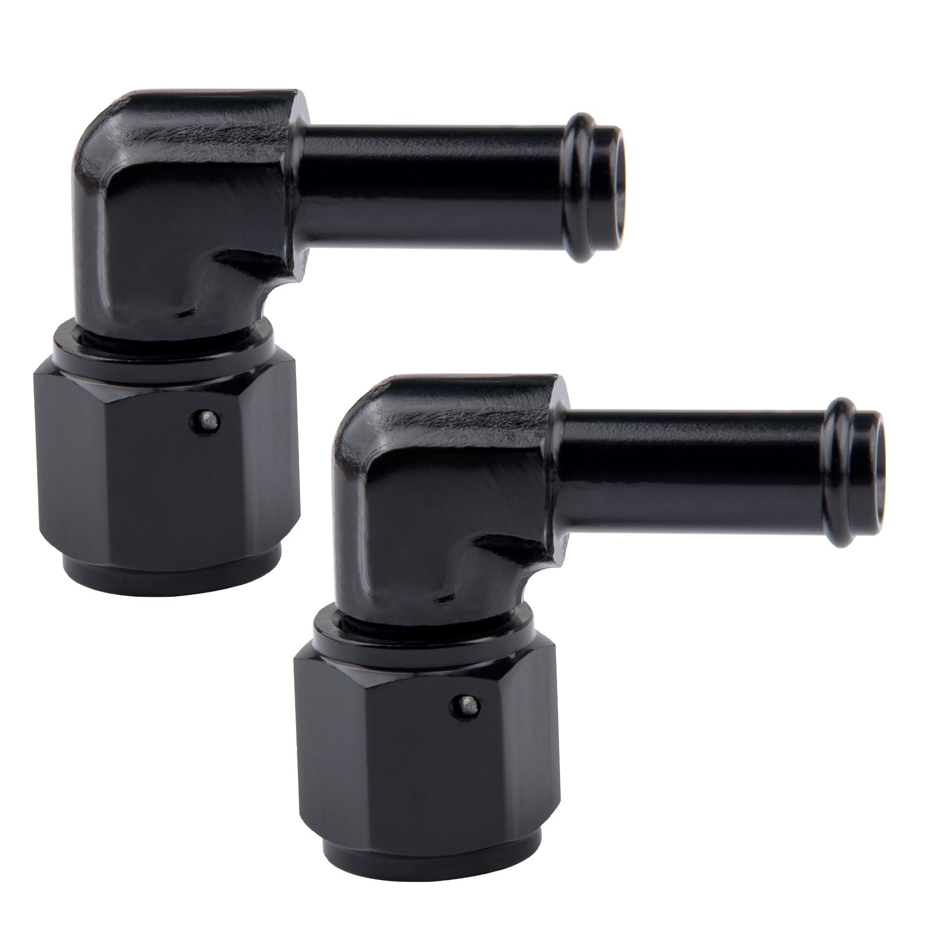 EVIL ENERGY 6AN Female to 3/8'' Barb Hose Fitting 90 Degree Swivel 2PCS