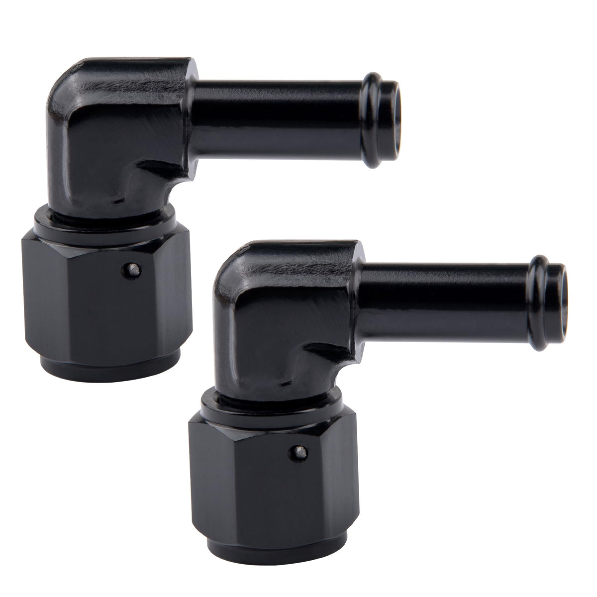 EVIL ENERGY 8AN Female to 1/2'' Barb Hose Fitting 90 Degree Swivel 2PCS